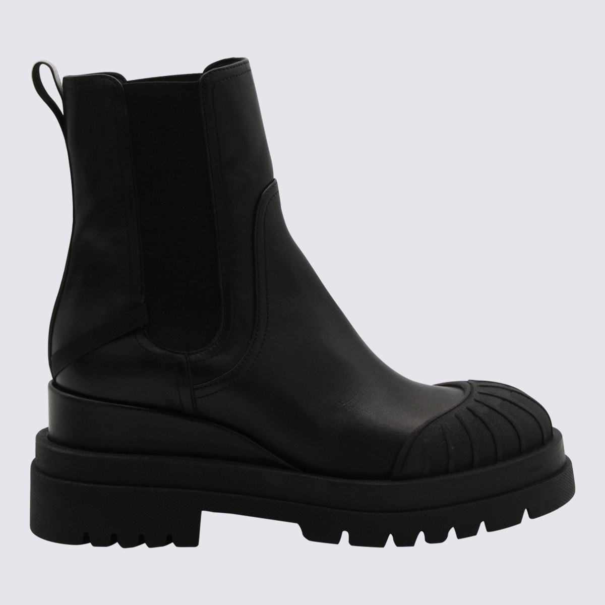 Black Leather Jiro Ankle Boots