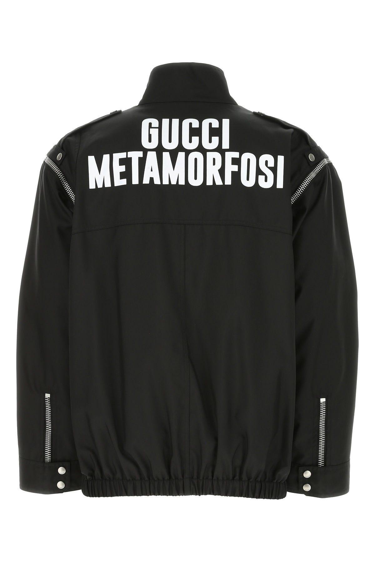 Gucci Black Nylon Jacket In Black
