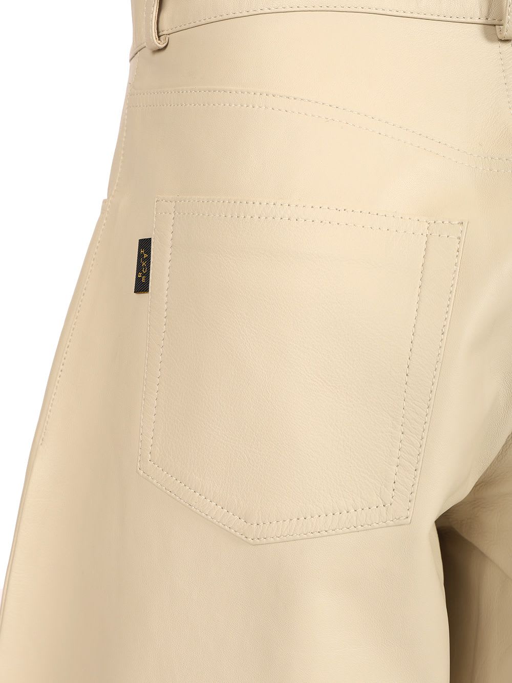 Haikure Bethany Leather Pants In Neutral