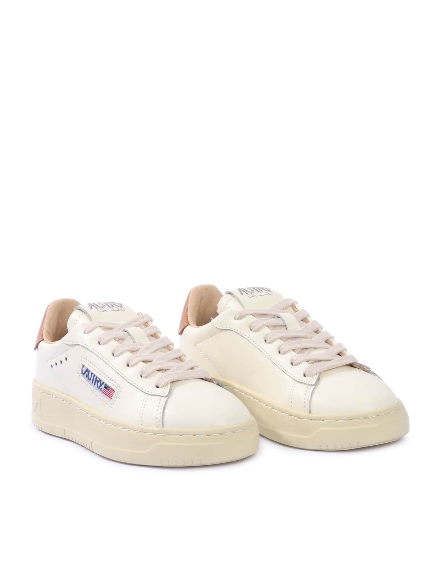 Autry Dallas Kids Low Kid Leat/four Wht/brnsug Sneakers In White