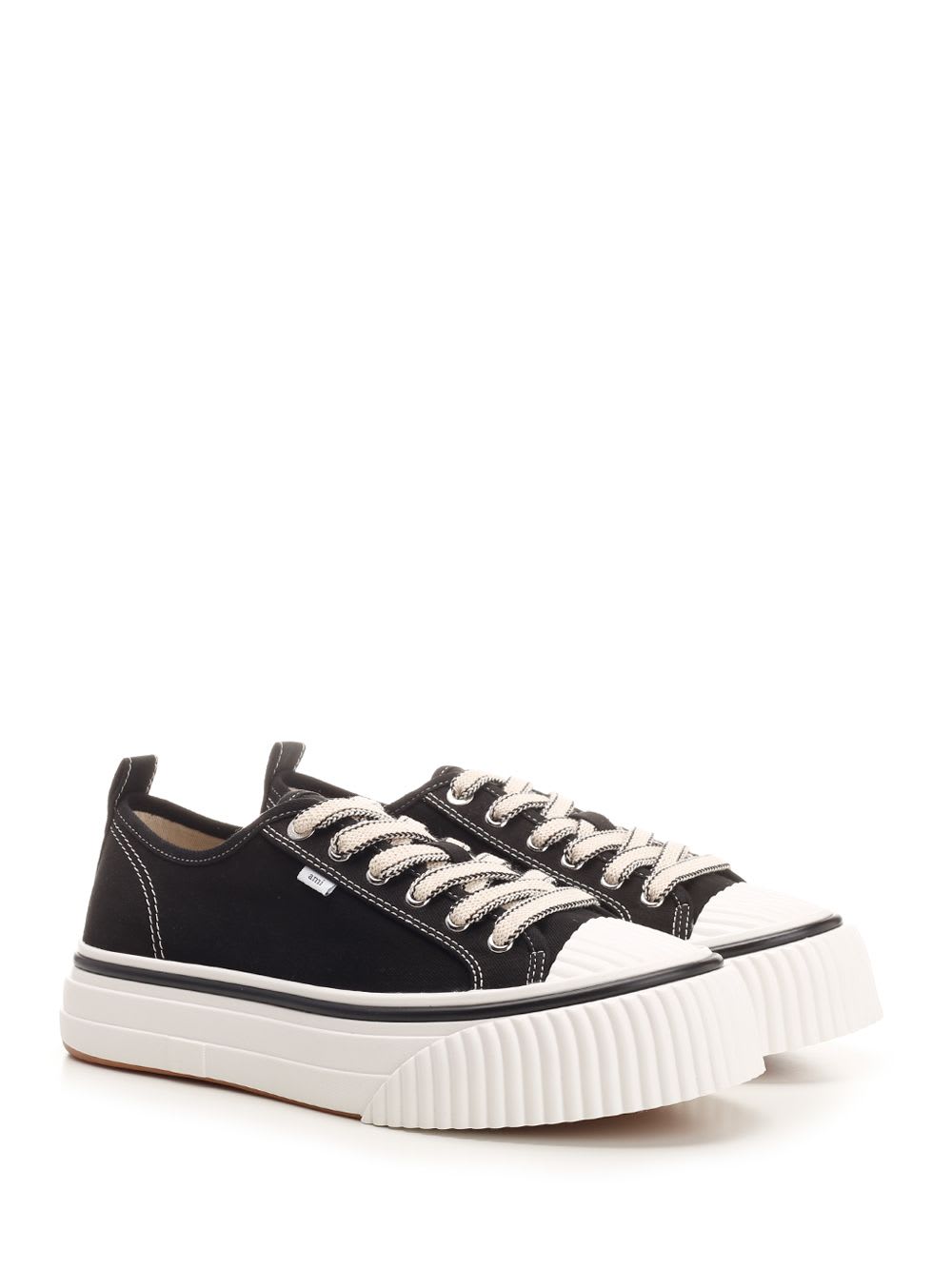 Shop Ami Alexandre Mattiussi Low Top Ami Sn1980 Sneakers In Black