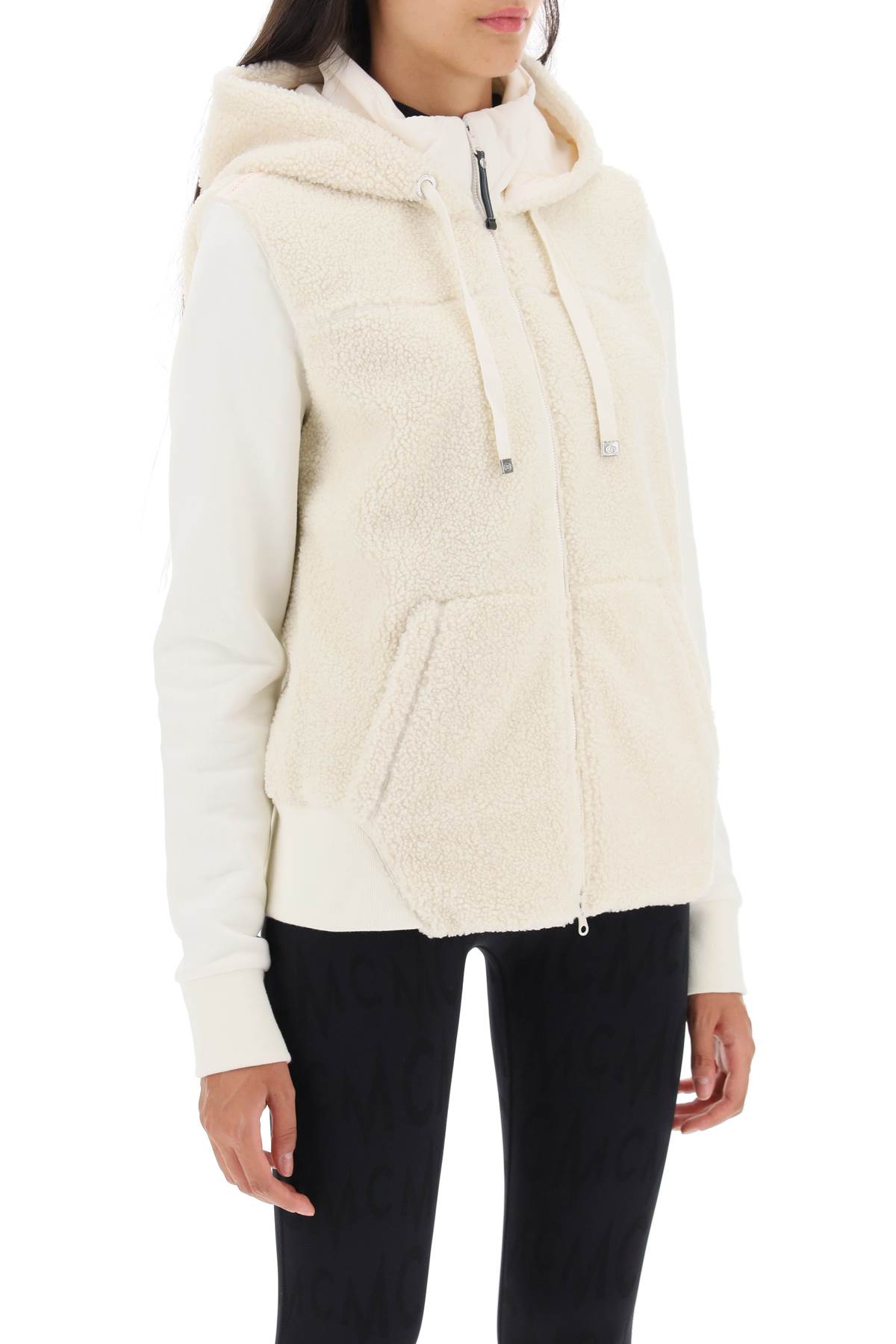 Shop Parajumpers Moegi Sherpa Fleece Jacket In Purity (white)