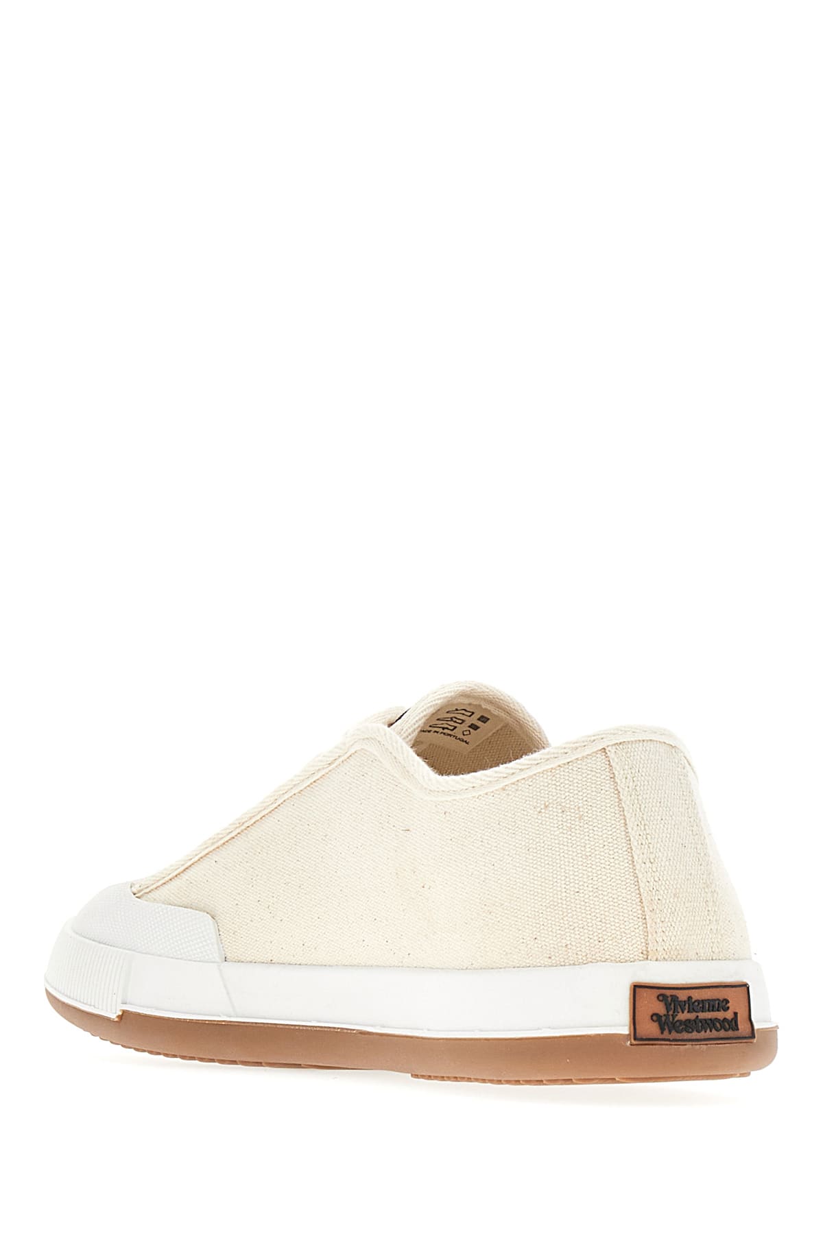 Shop Vivienne Westwood Sand Canvas Animal Gym Sneakers In B401