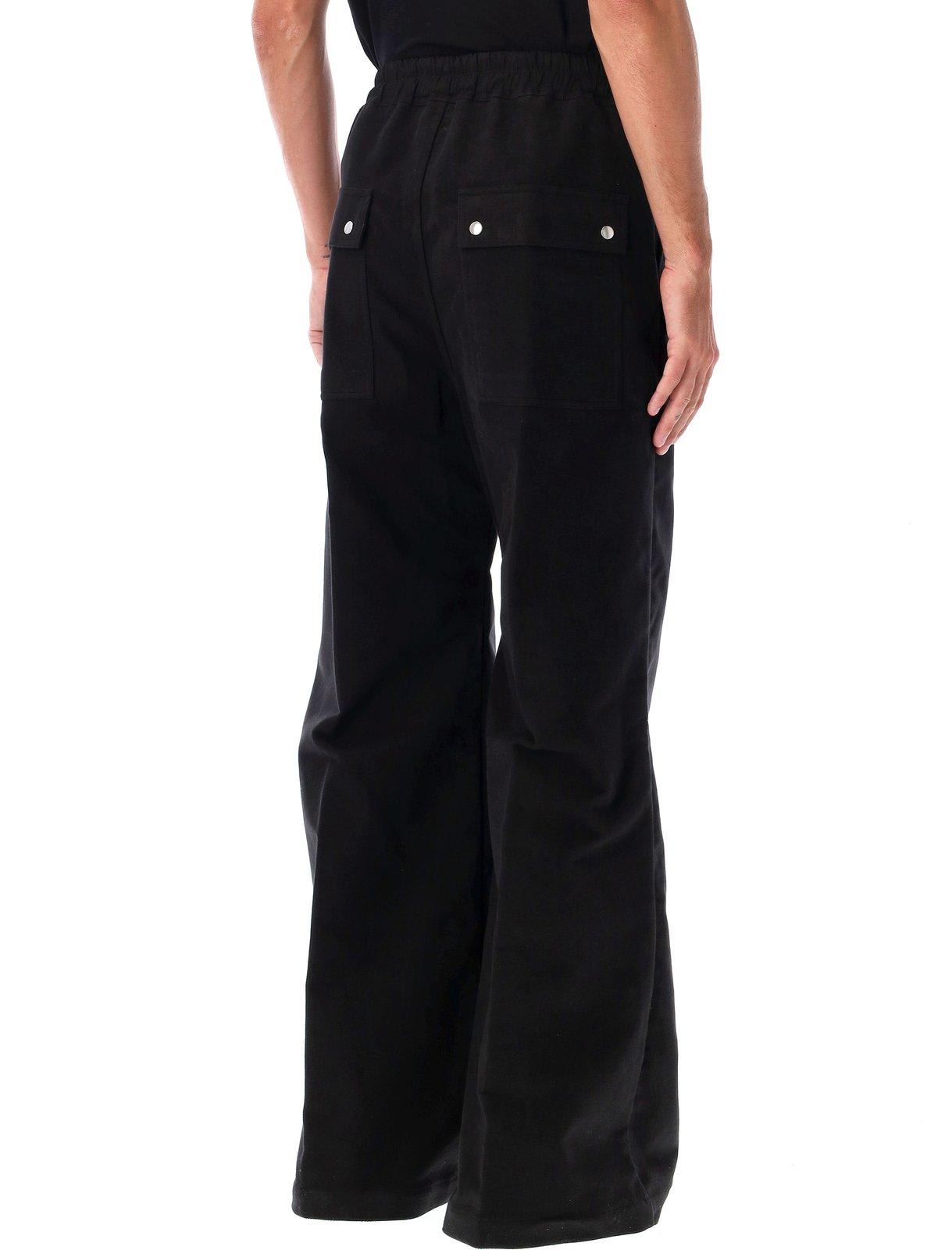 Shop Rick Owens Porterville Wide-leg Drawstring Pants In Black