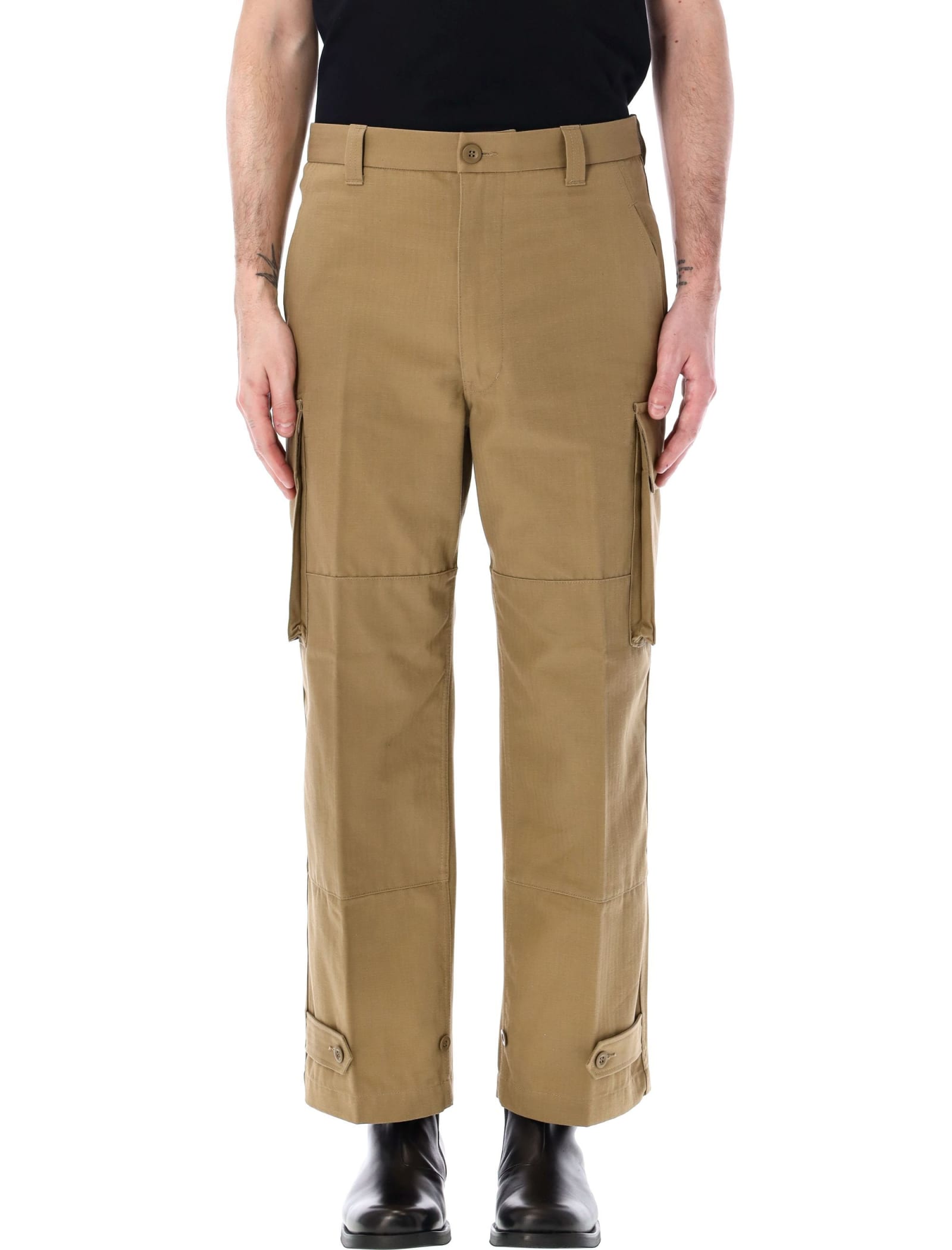 Shop Comme Des Garçons Homme Deux Cargo Pants In Beige