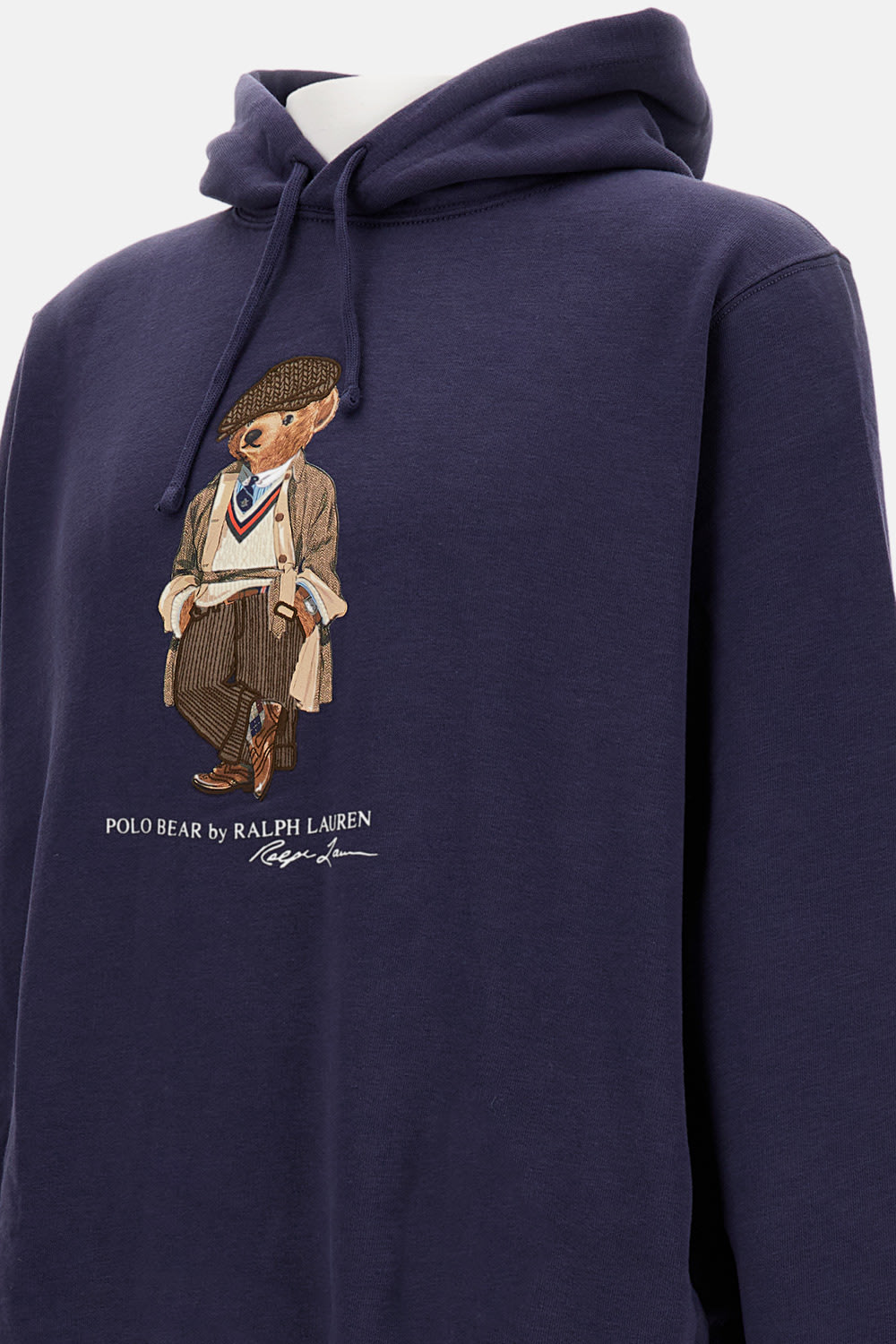 Polo Ralph Lauren Hooded Sweatshirt With Graphic Print And Pocket In Blue