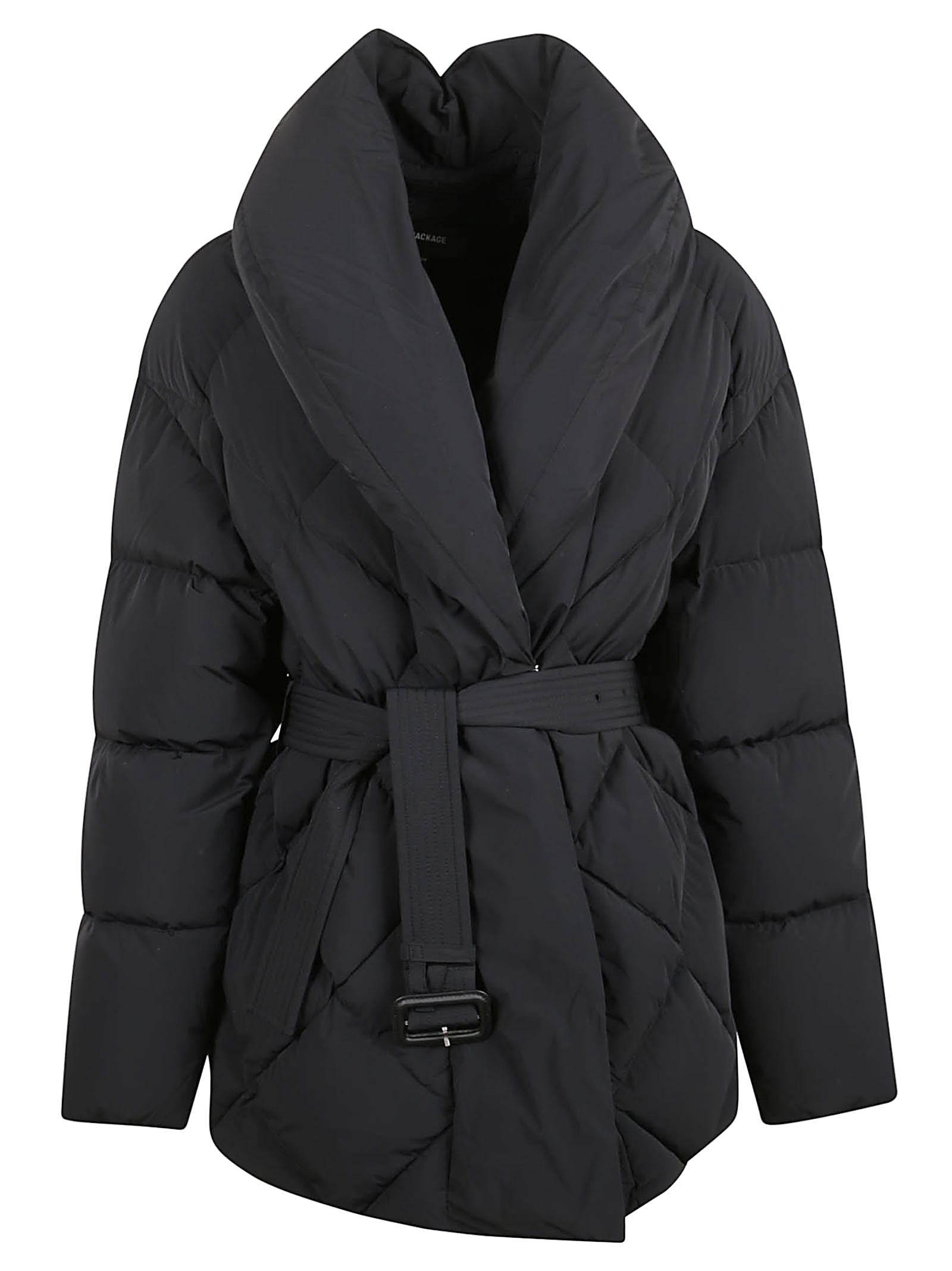 Mackage Down Jacket With Belt In Black
