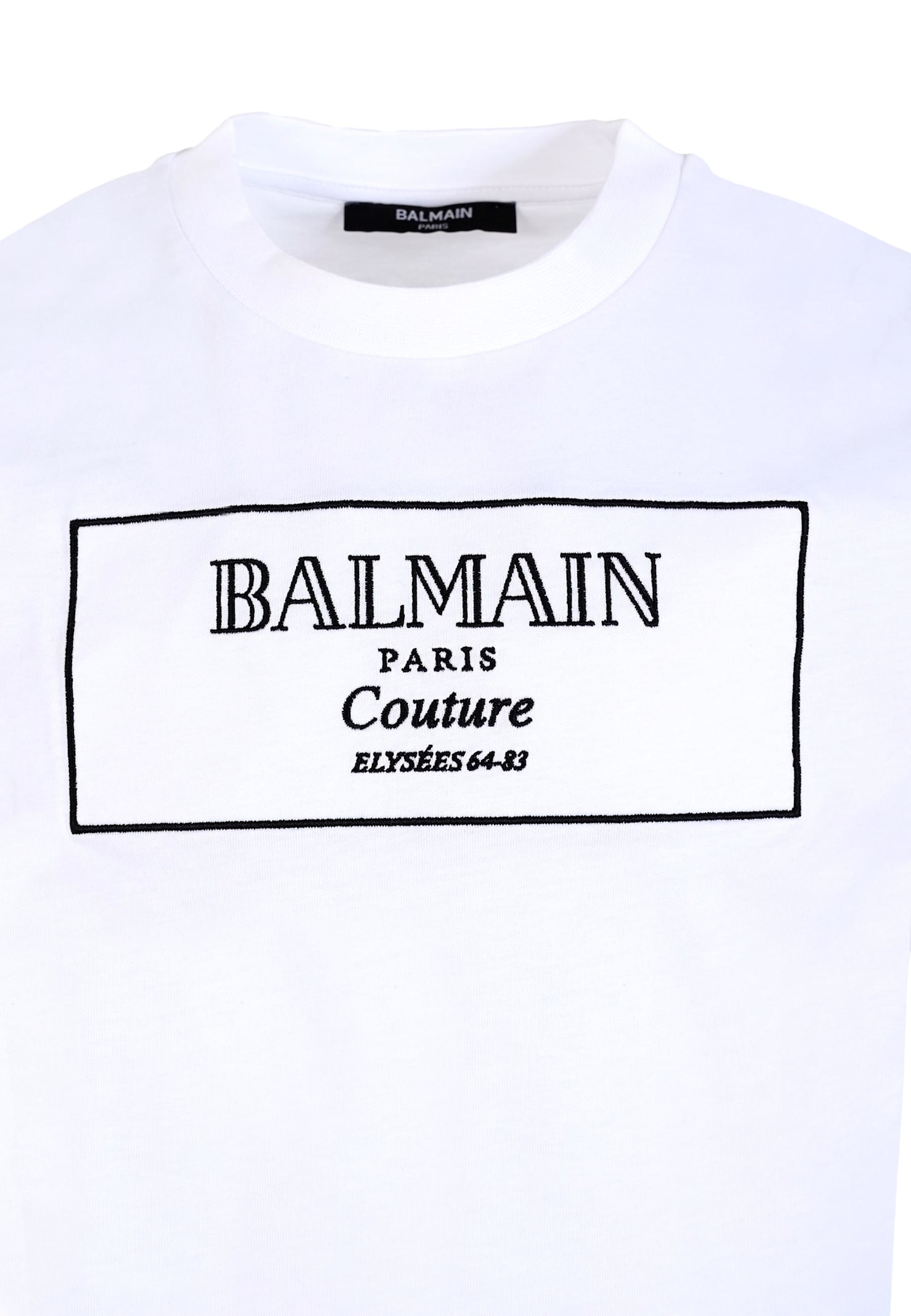 Balmain White T-shirt For Kids With Logo In White