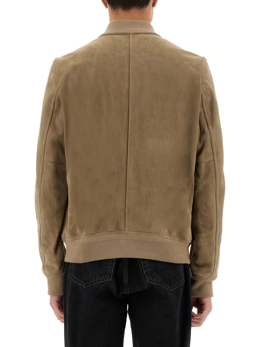 Belstaff Ribbed Cuffs Zip Pockets Jacket In Beige
