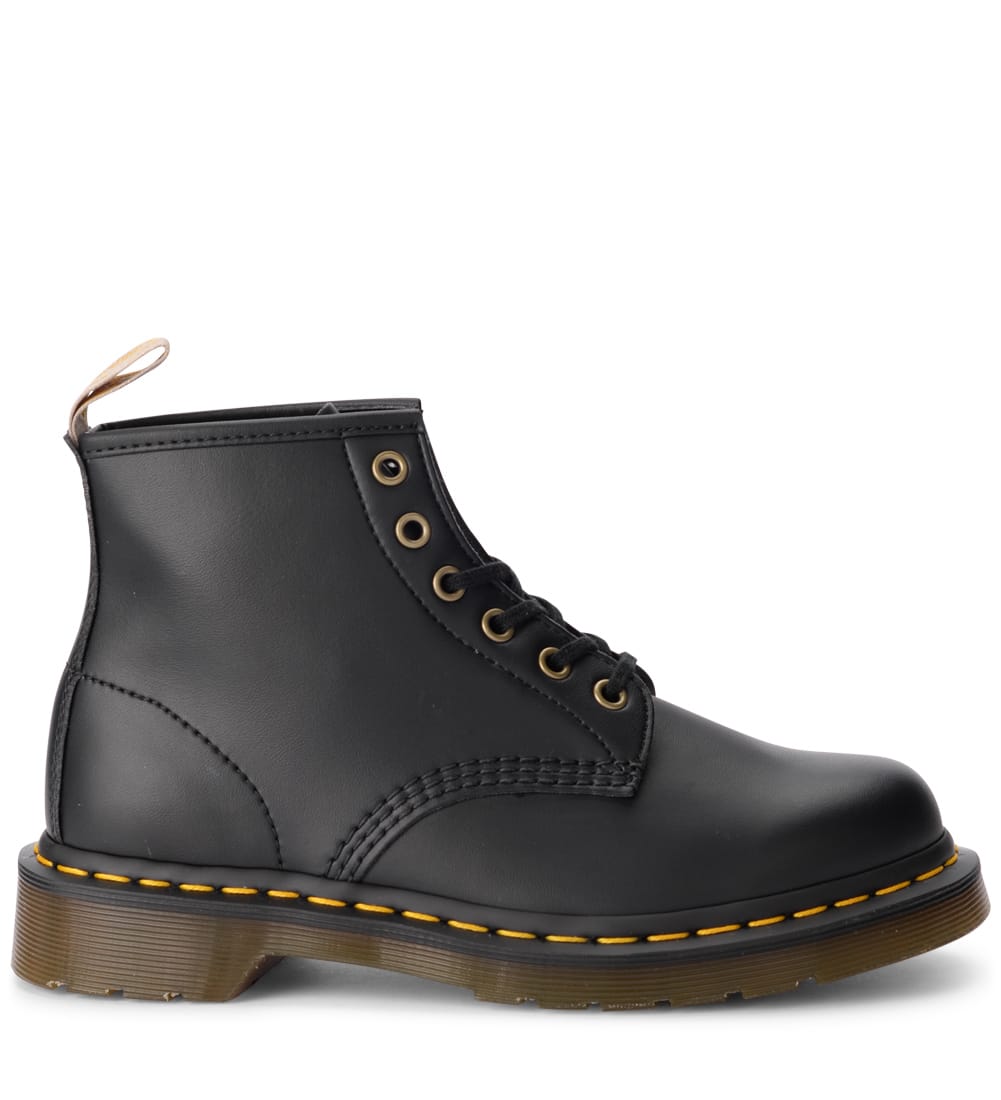 Dr. Martens 101 Black Vegan Leather Ankle Boots