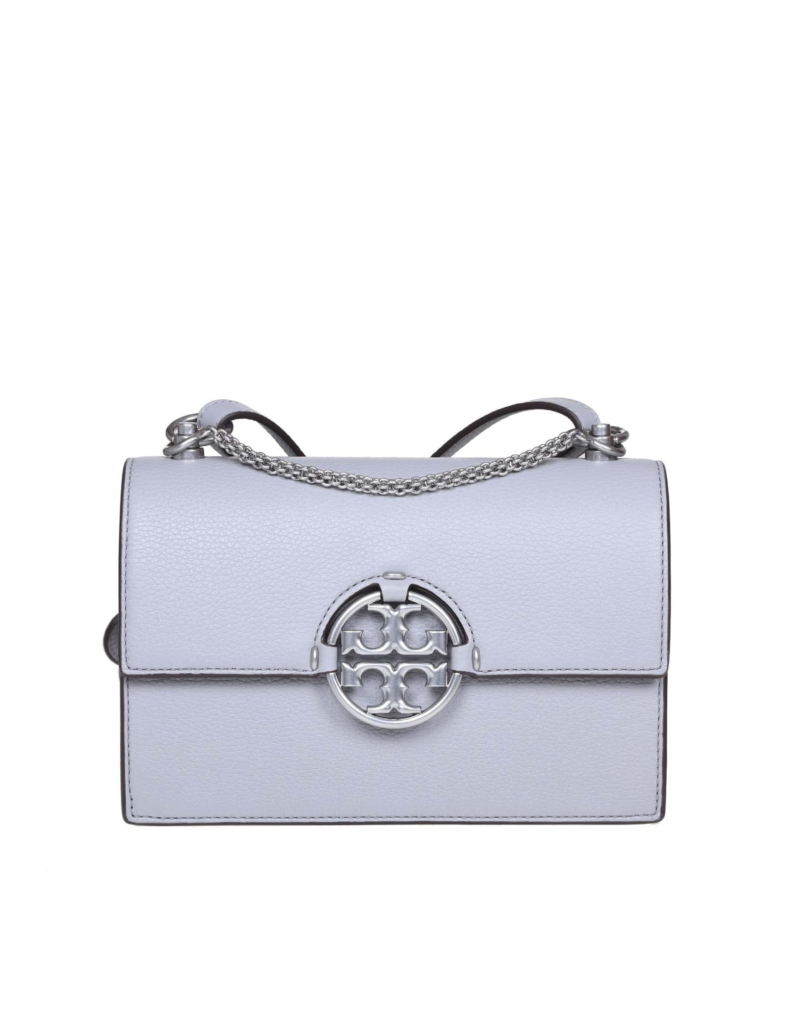 Tory Burch Miller Small In Gray Leather