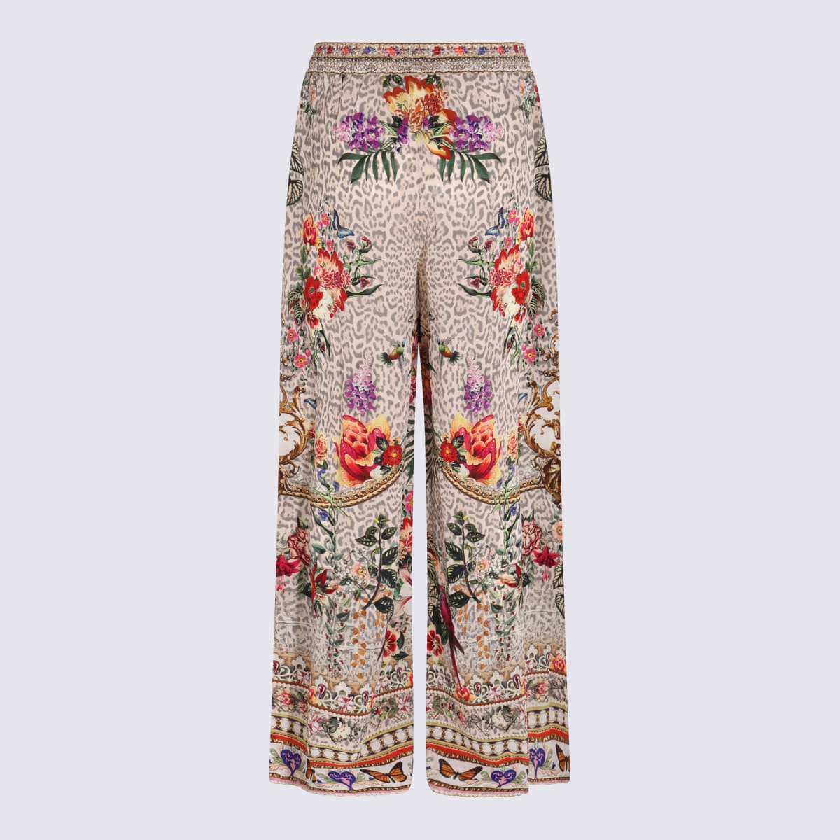 Shop Camilla Multicolour Pants In Leos Bouquet
