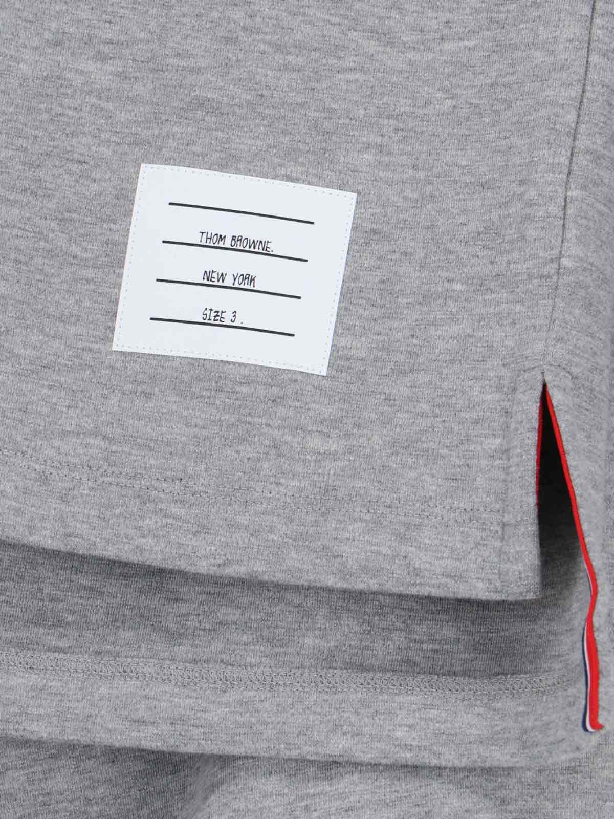 Shop Thom Browne 4-bar T-shirt In Gray