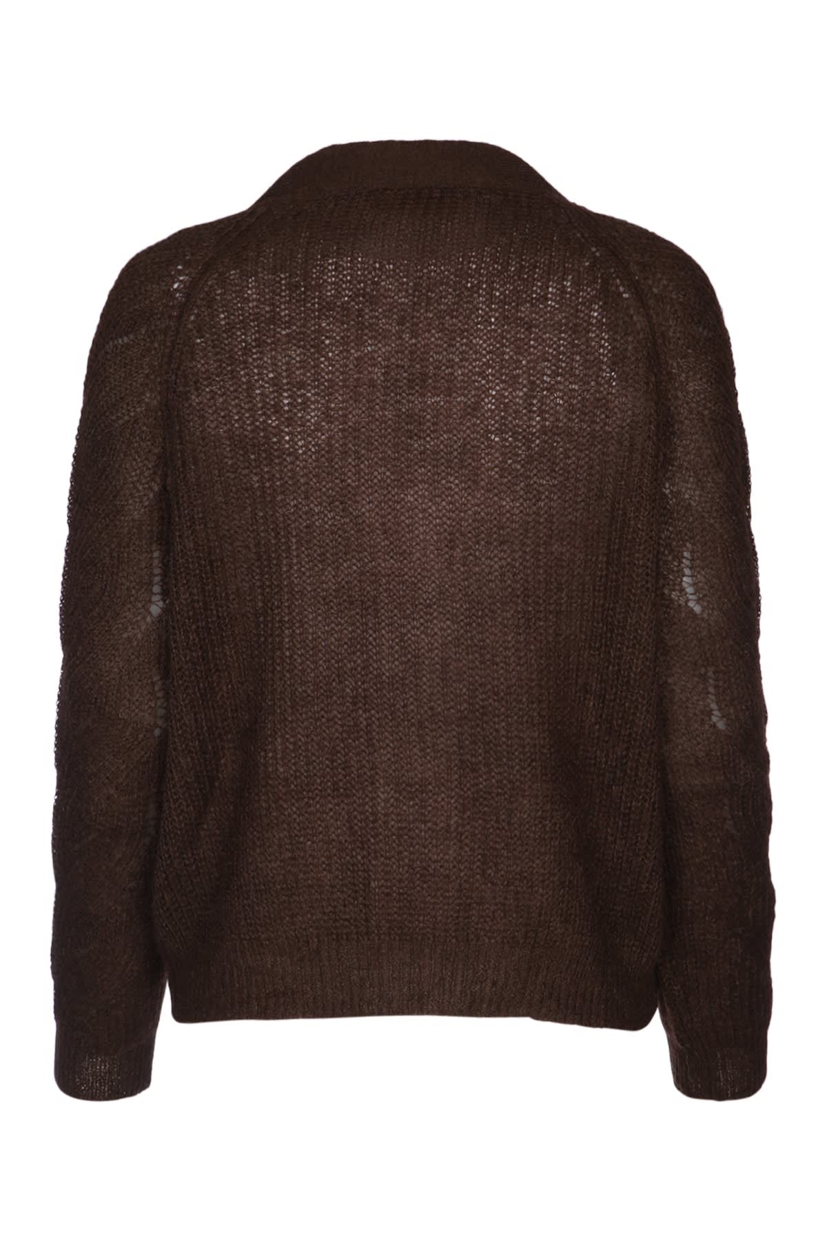Iblues Chunky-knit Cardigan In Brown