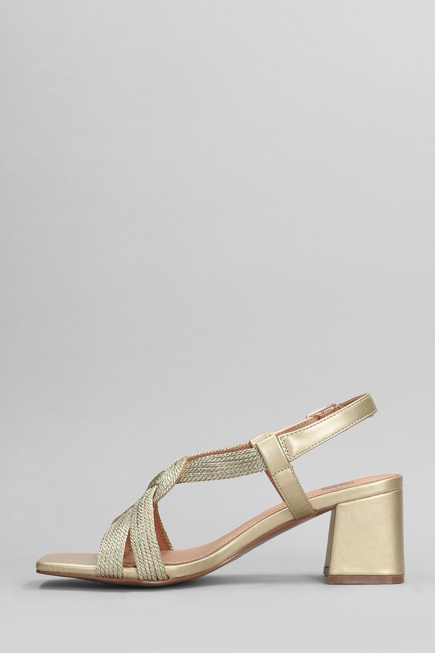 Shop Bibi Lou Setsuko Sandals In Gold Leather