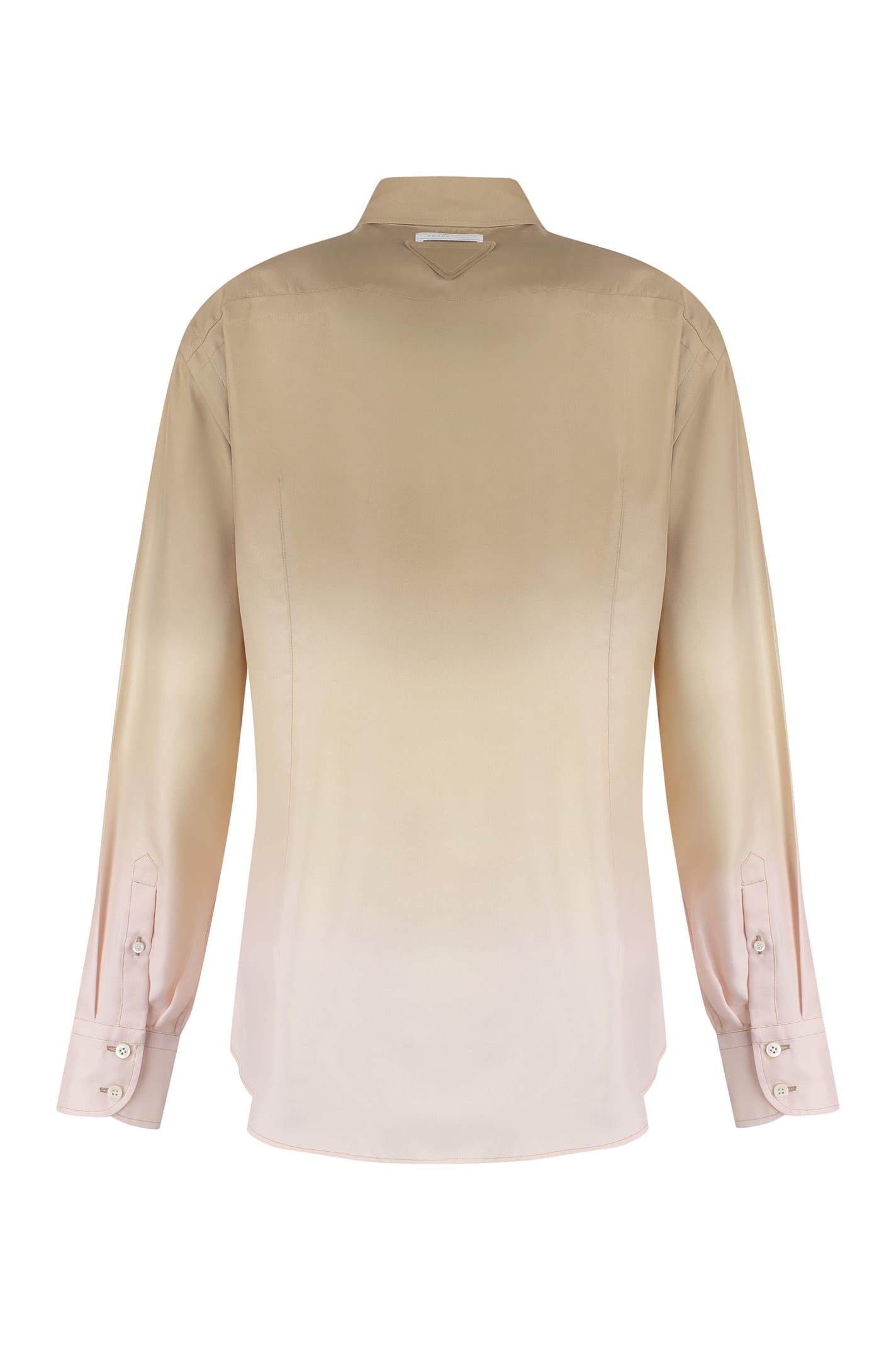 Shop Prada Twill Shirt In Beige