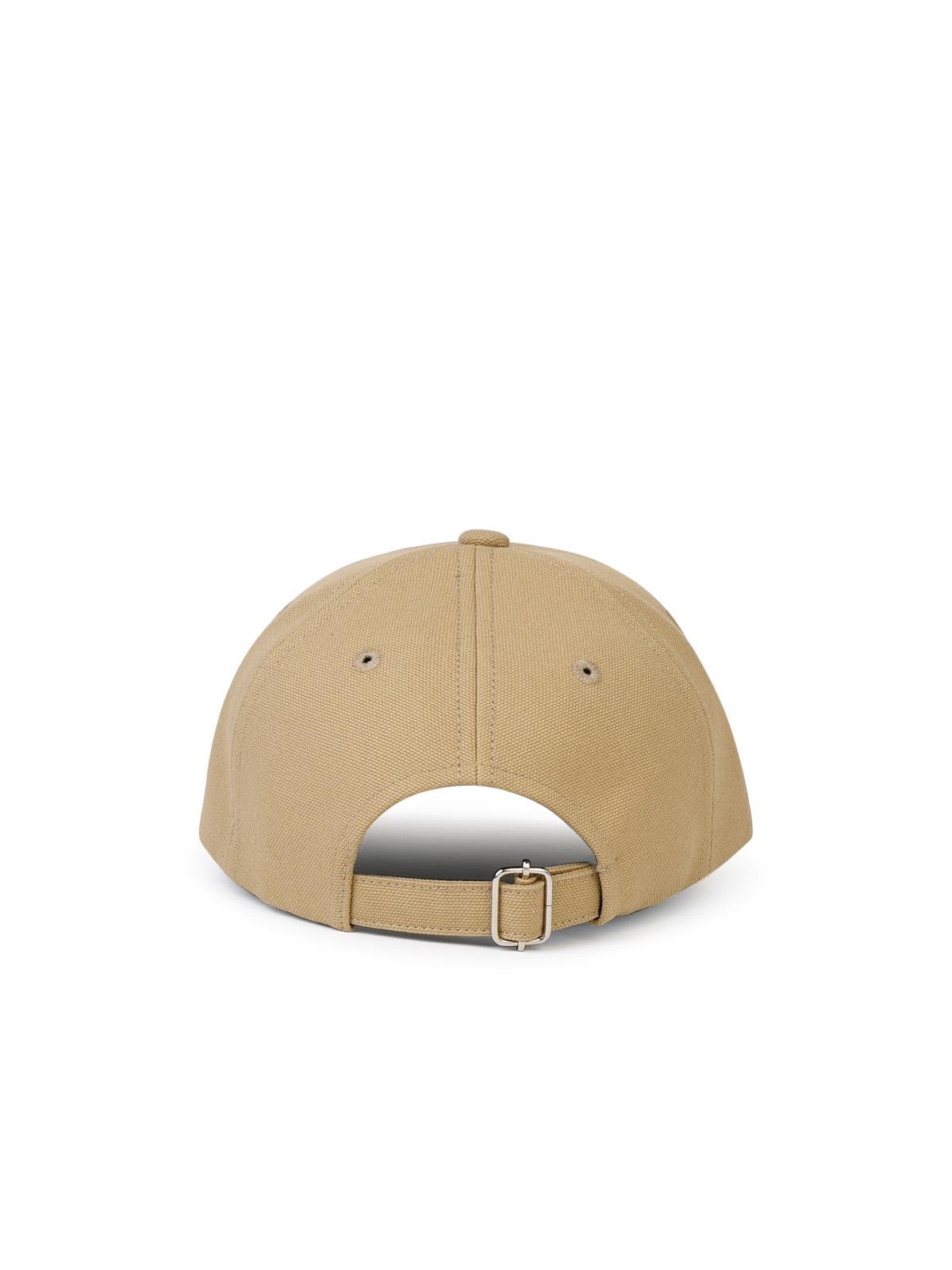 Shop Apc Charlie Beige Cotton Cap