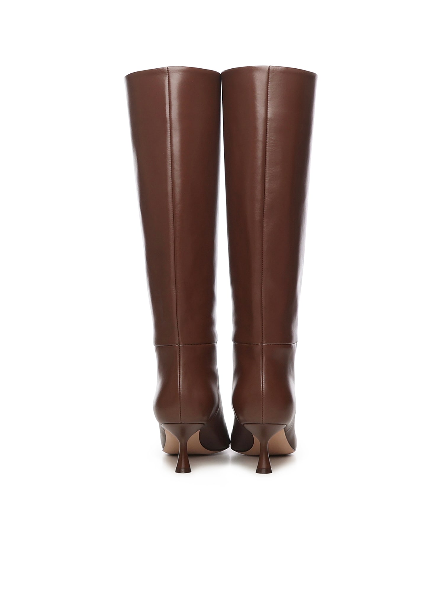Gianvito Rossi Joyce Leather Boots In Brown