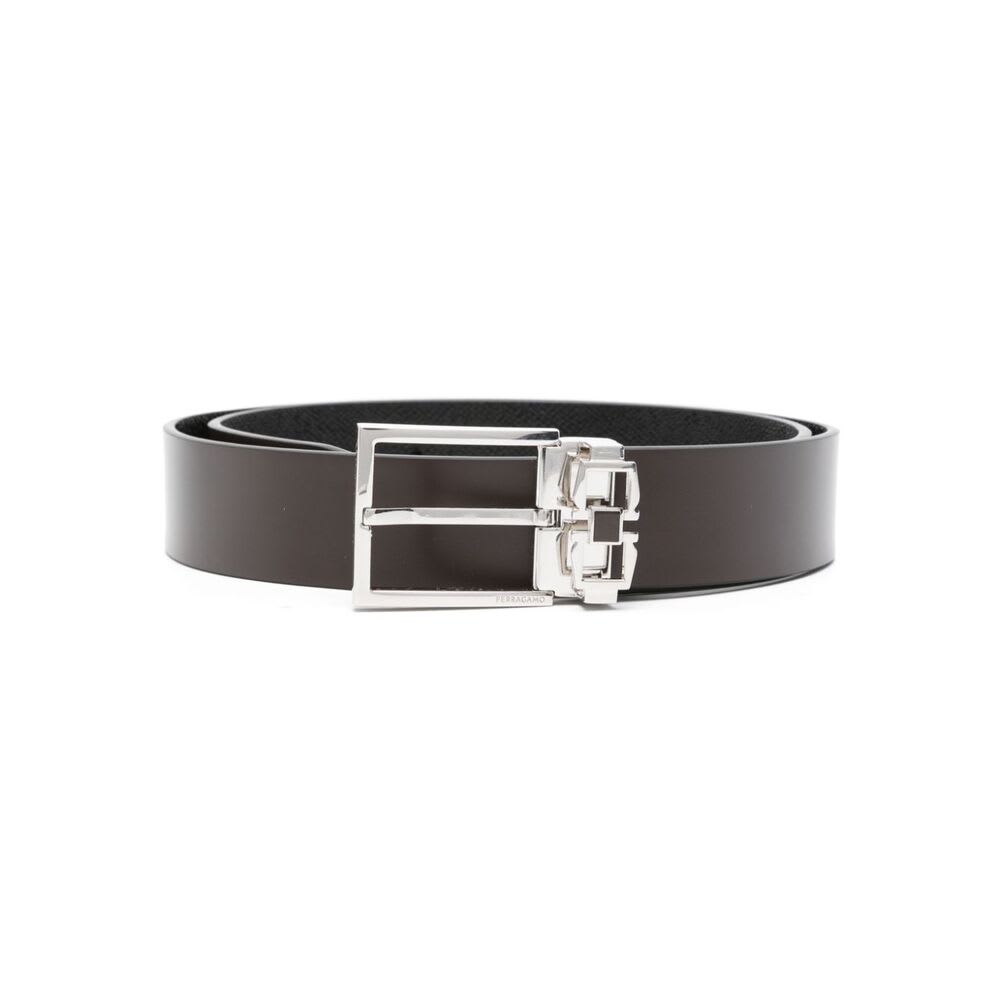 Shop Ferragamo Belt In Brown