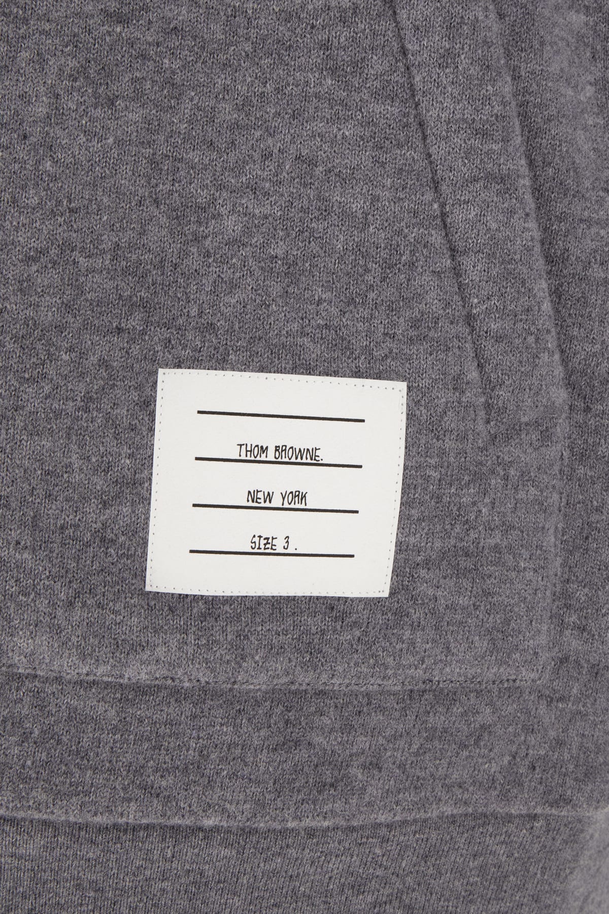 Shop Thom Browne Grey Wool Sweatshirt In 055