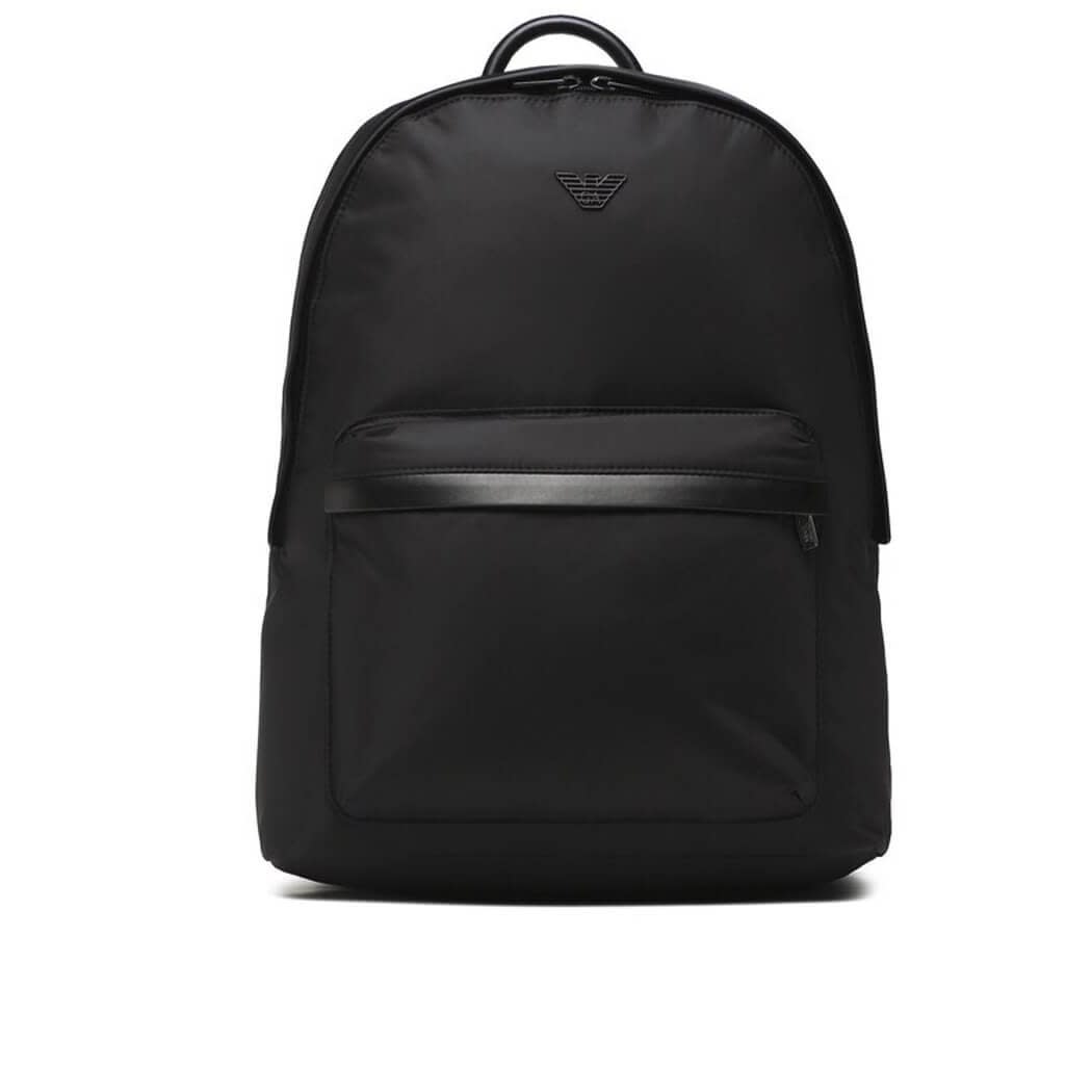 Emporio Armani Black Nylon Backpack | ModeSens