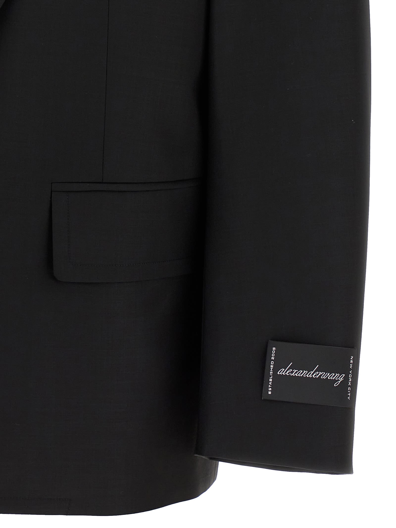 Shop Alexander Wang Shirt Insert Blazer In Black