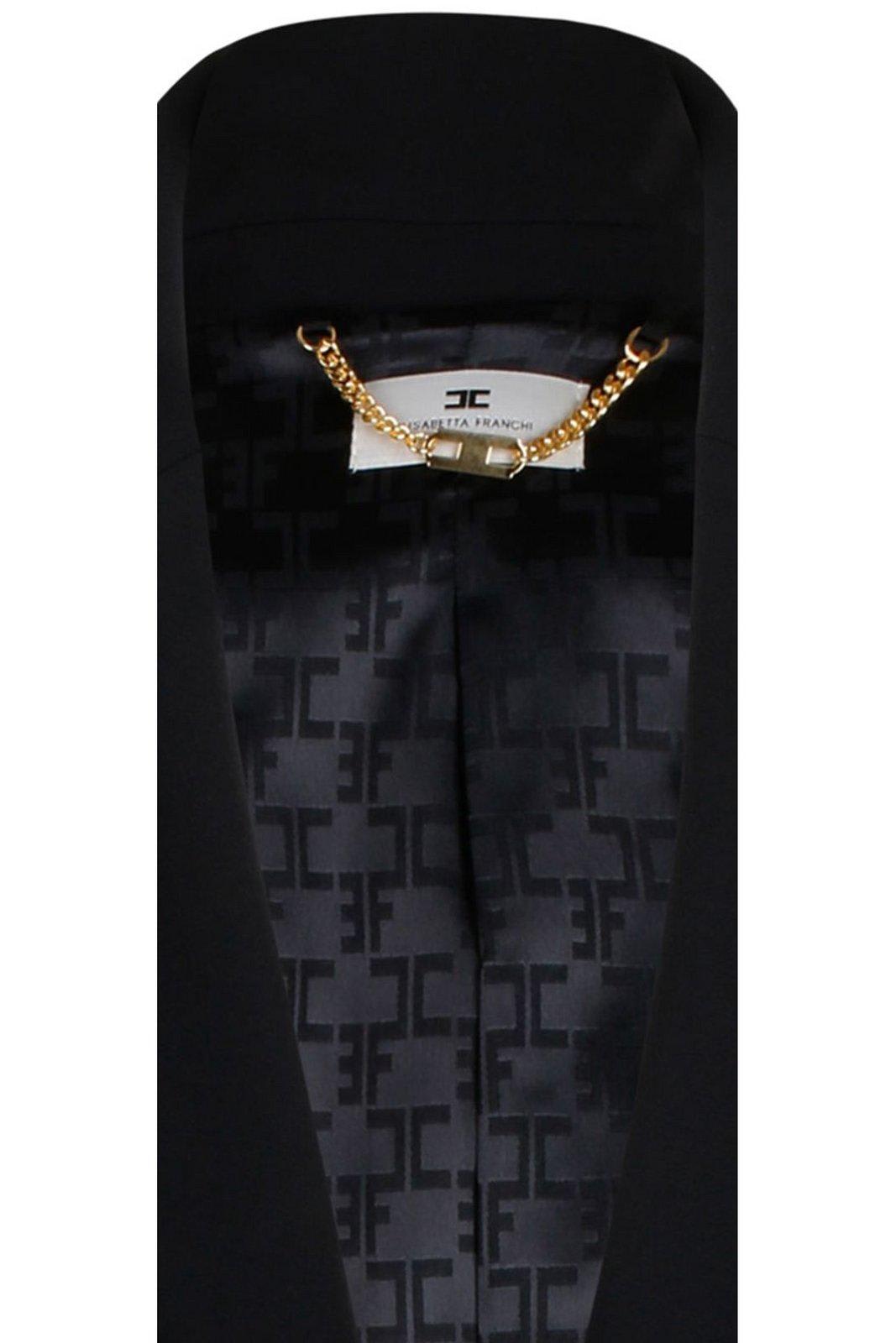 Elisabetta Franchi Embroidery And Strap Crêpe Jacket
