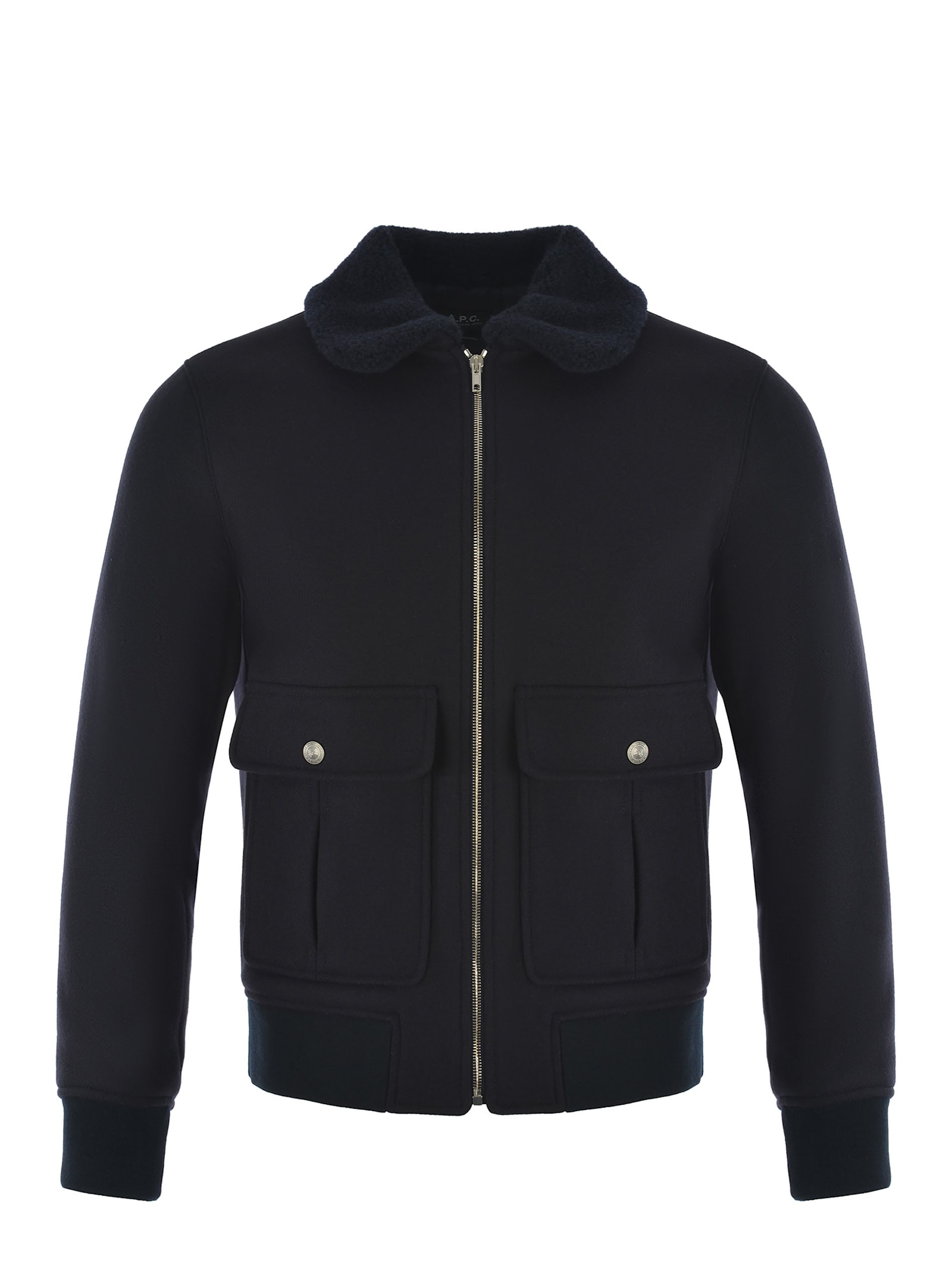 Shop Apc Jacket A.p.c. Ben Made Of A Wool Blend In Blue