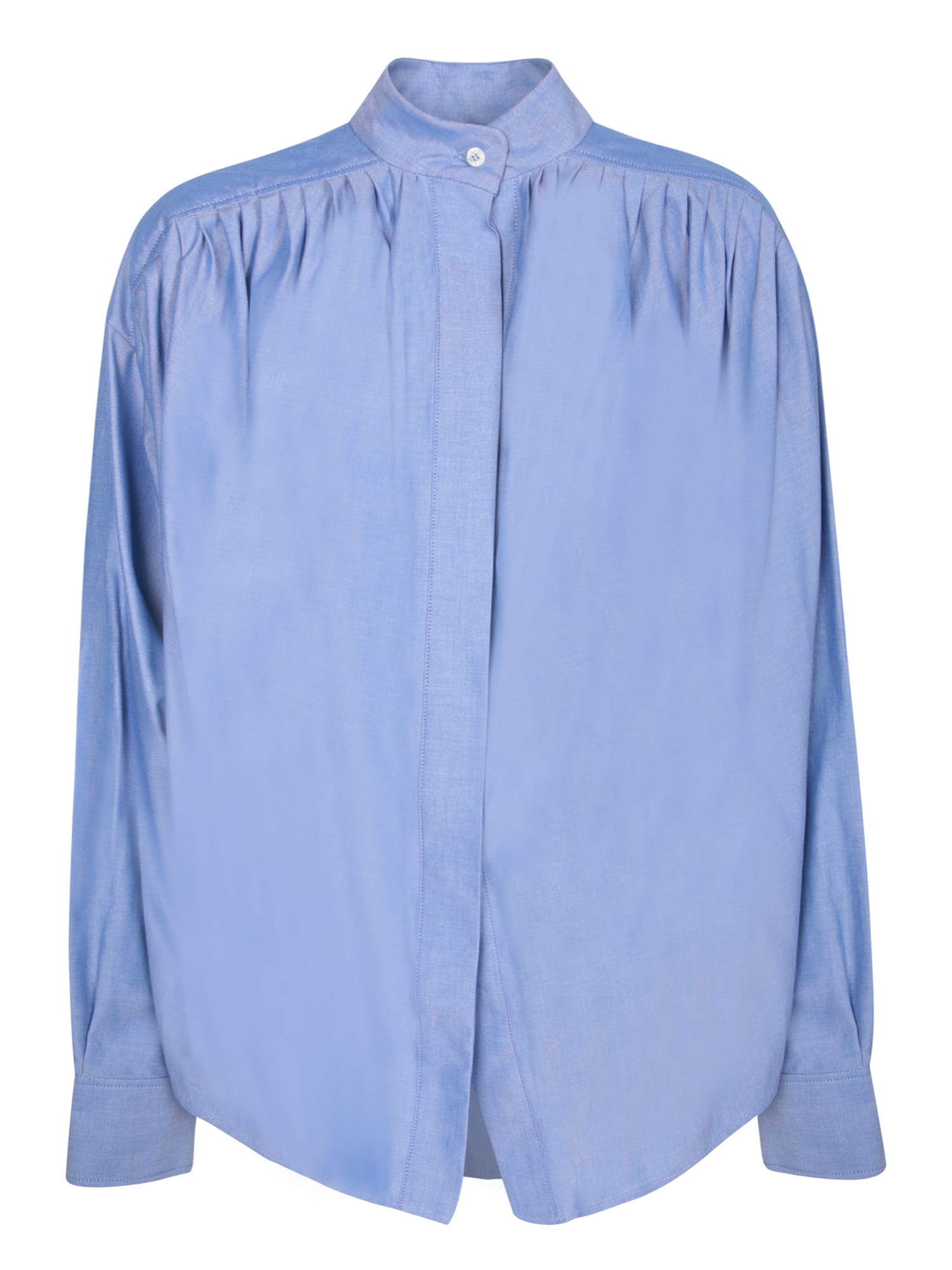 Shop Etro Oxford Light Blue Shirt