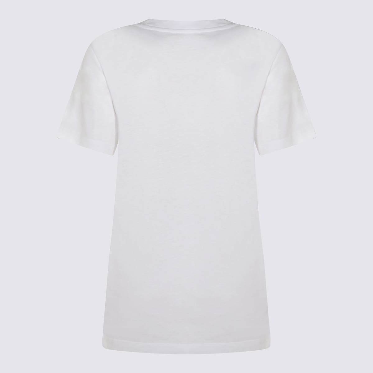 Marni Floral Print Round Neck Short Sleeve Top In White