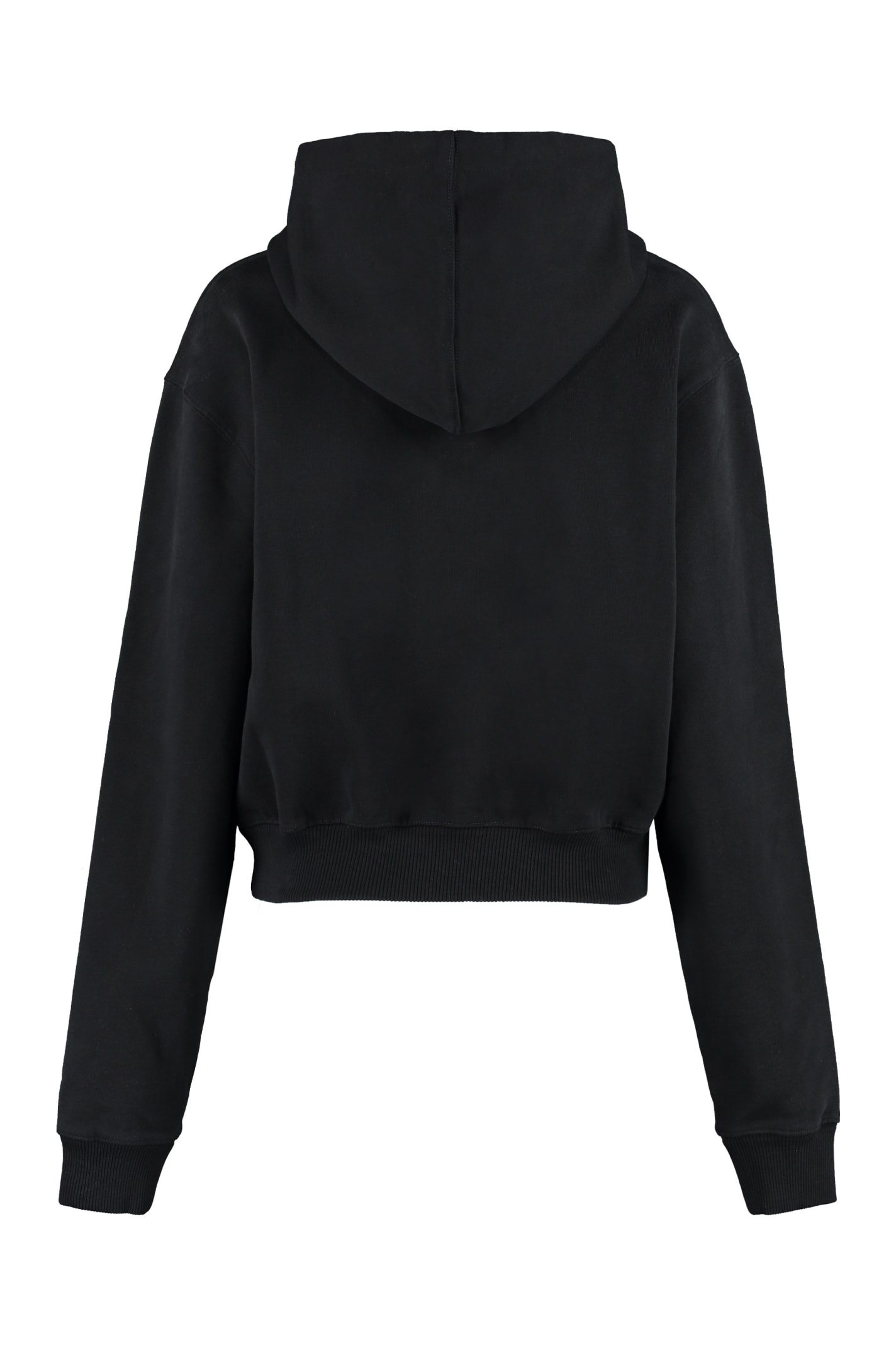 Shop Off-white Cotton Hoodie In Black