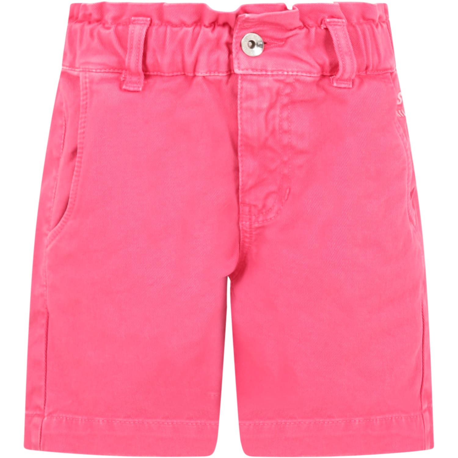 MSGM Pink Short For Girl With Logo