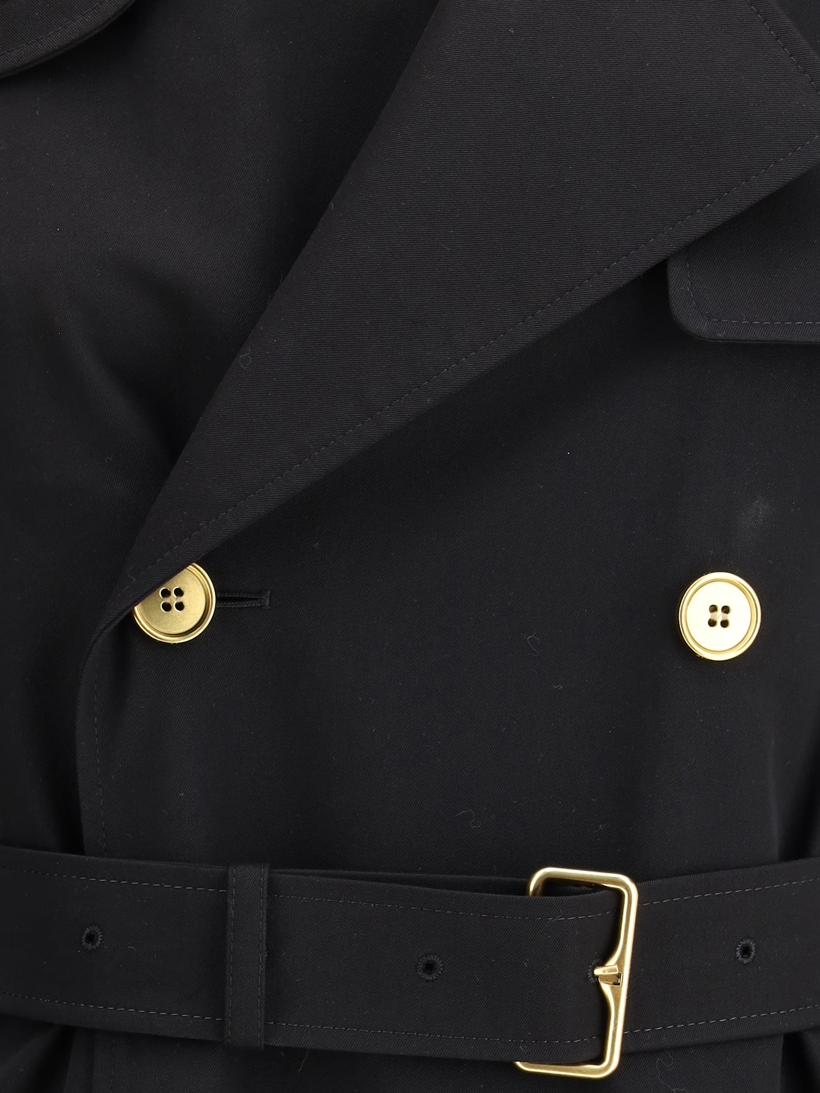 Burberry Women Castleford Long Trench Coat With Check Collar