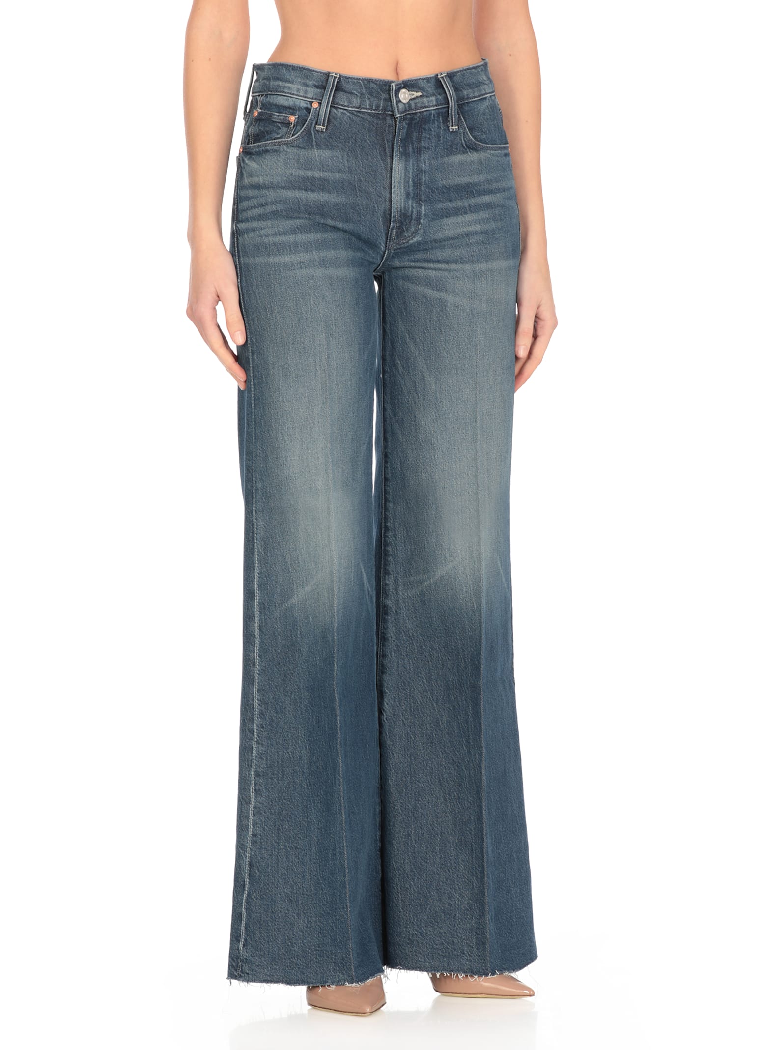 Mother The Twister Sneak Jeans In Blue