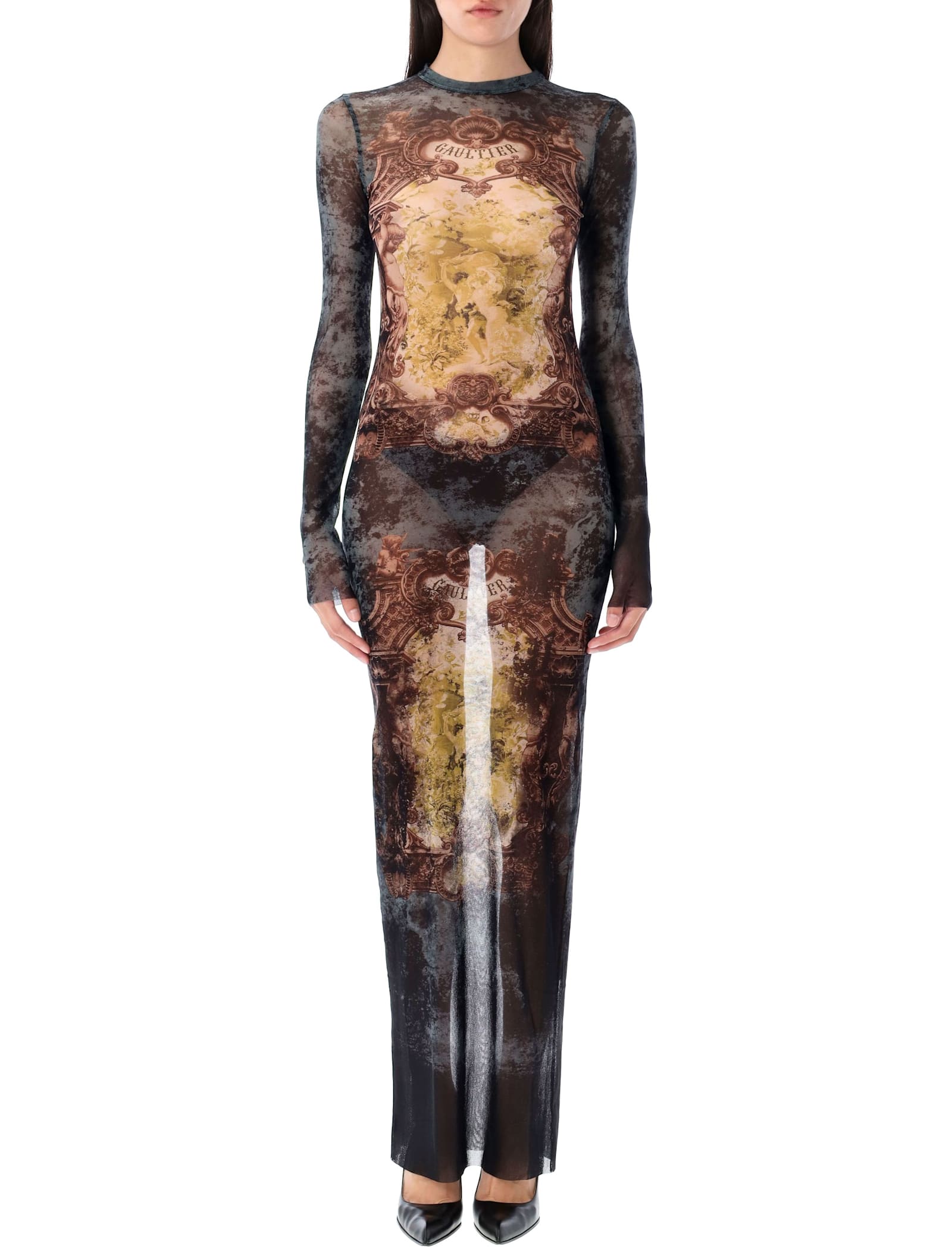 Jean Paul Gaultier The Long Médaillon Skirt Dress In Multi