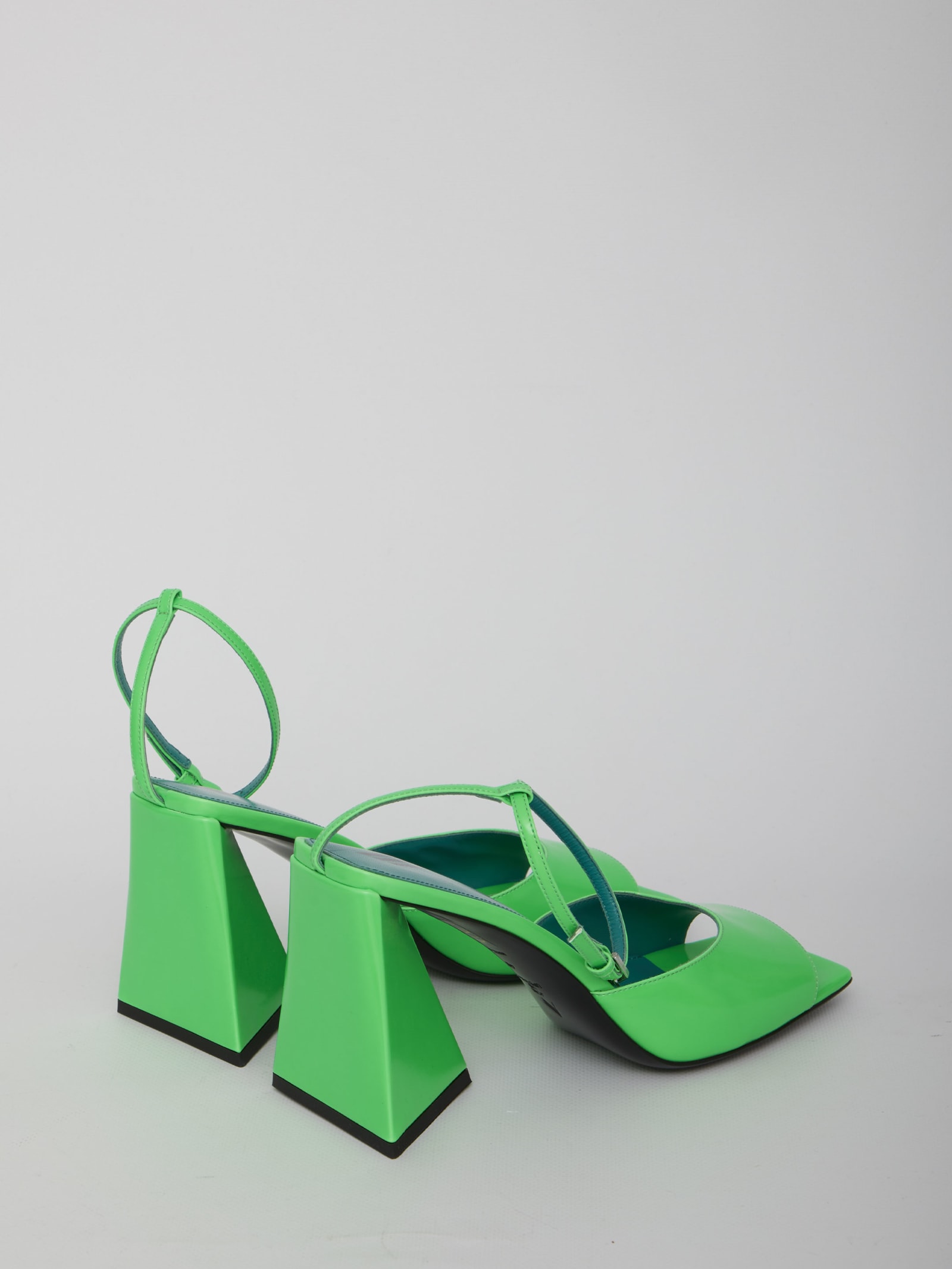 Shop Attico Green Piper Sandals