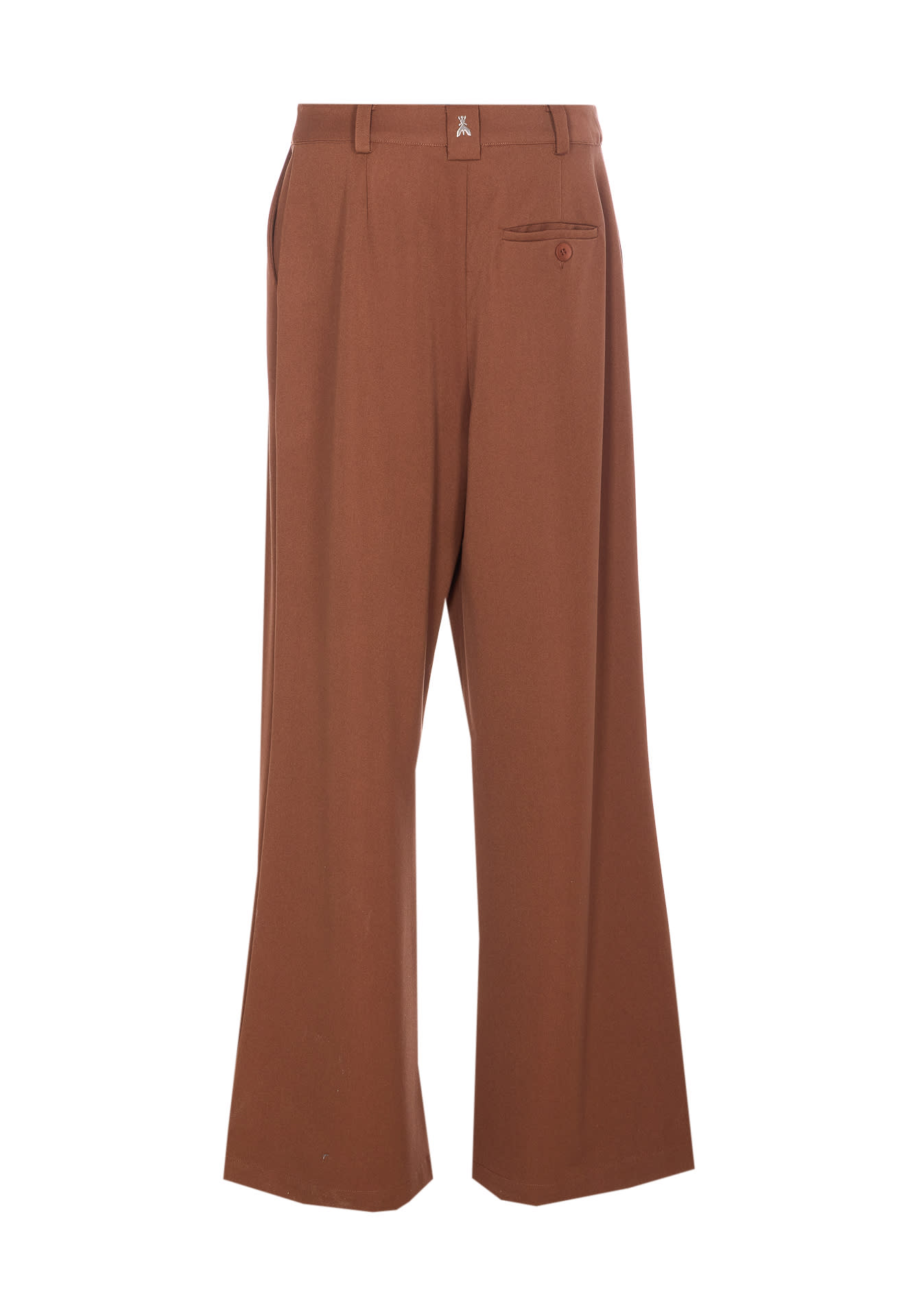 Patrizia Pepe Pleated Trousers In Brown
