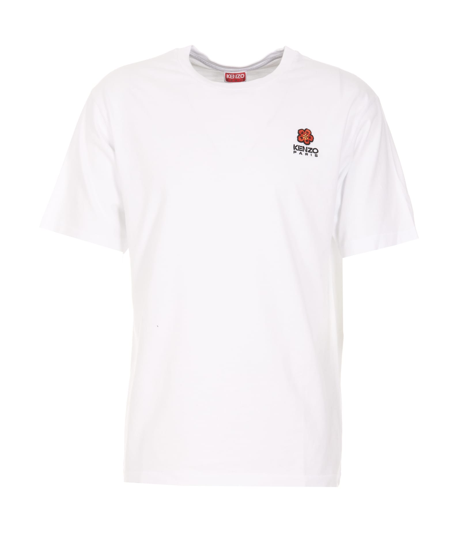 Kenzo Boke Flower Crest Logo T-shirt In White