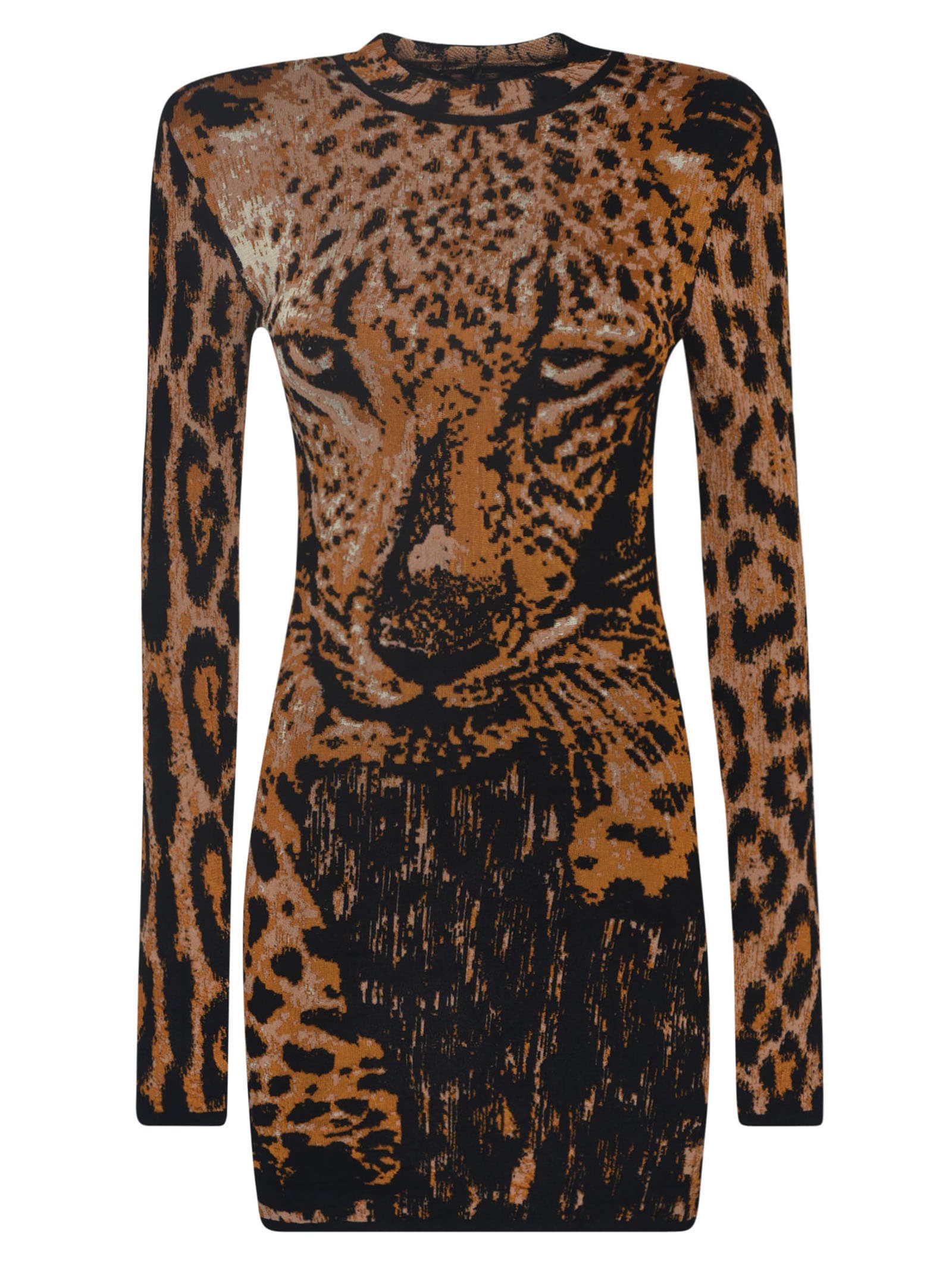 Roberto Cavalli Tiger Cropped Dress