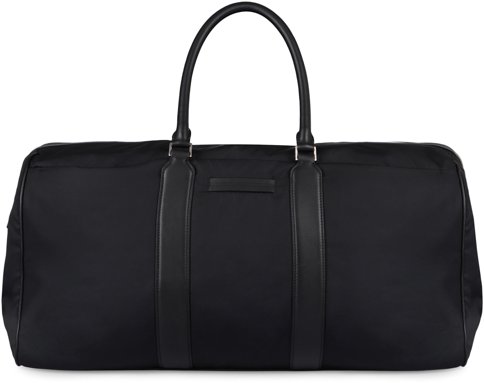 Zegna Leather-trimmed Nylon Holdall In Black