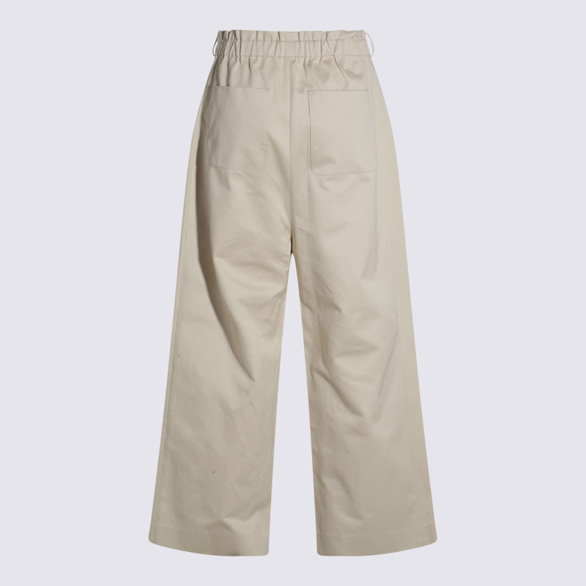 Shop Add Beige Cotton Pants In Hay