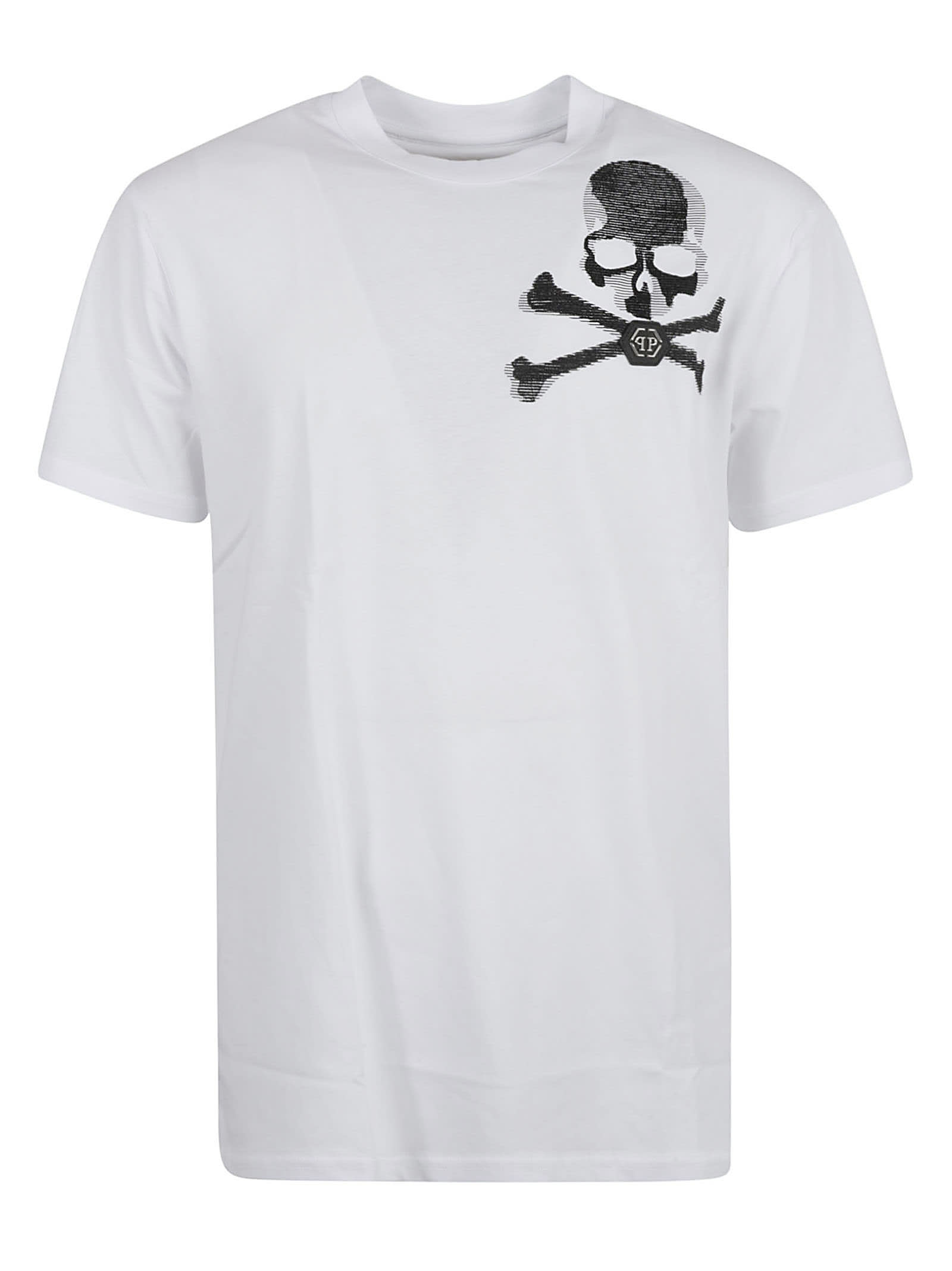 Philipp Plein Skull And Bones T-shirt In White