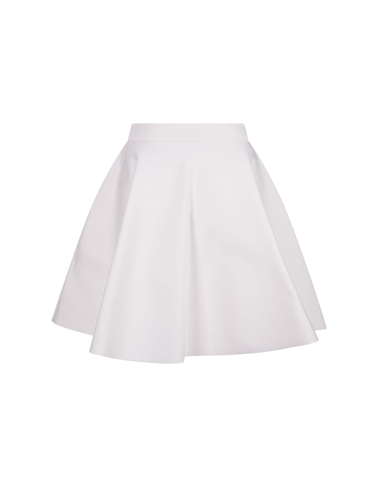 Shop Alexander Mcqueen White Short Flared Skirt