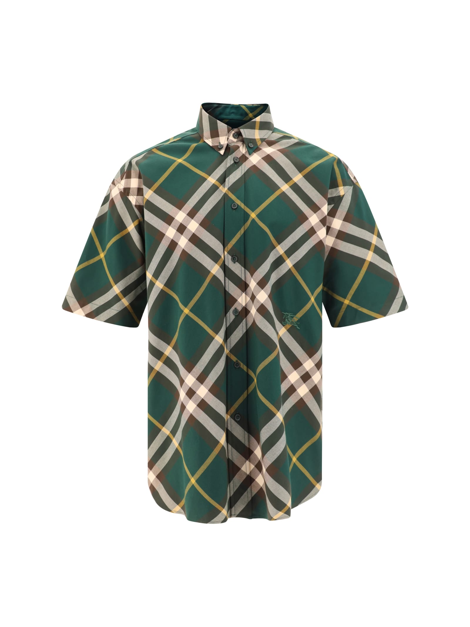 Shop Burberry Casual Shirt In Green