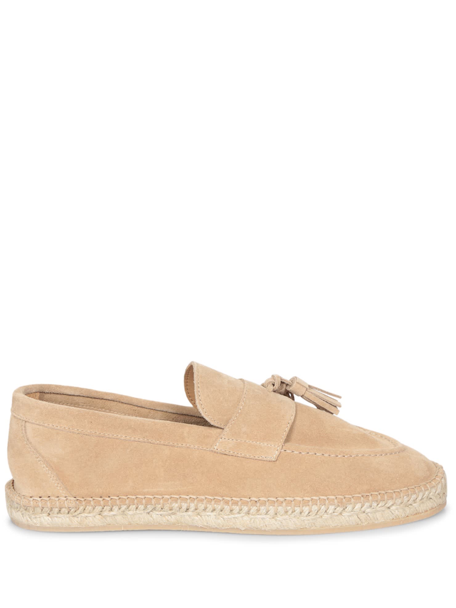 Beige Suede Espadrilles