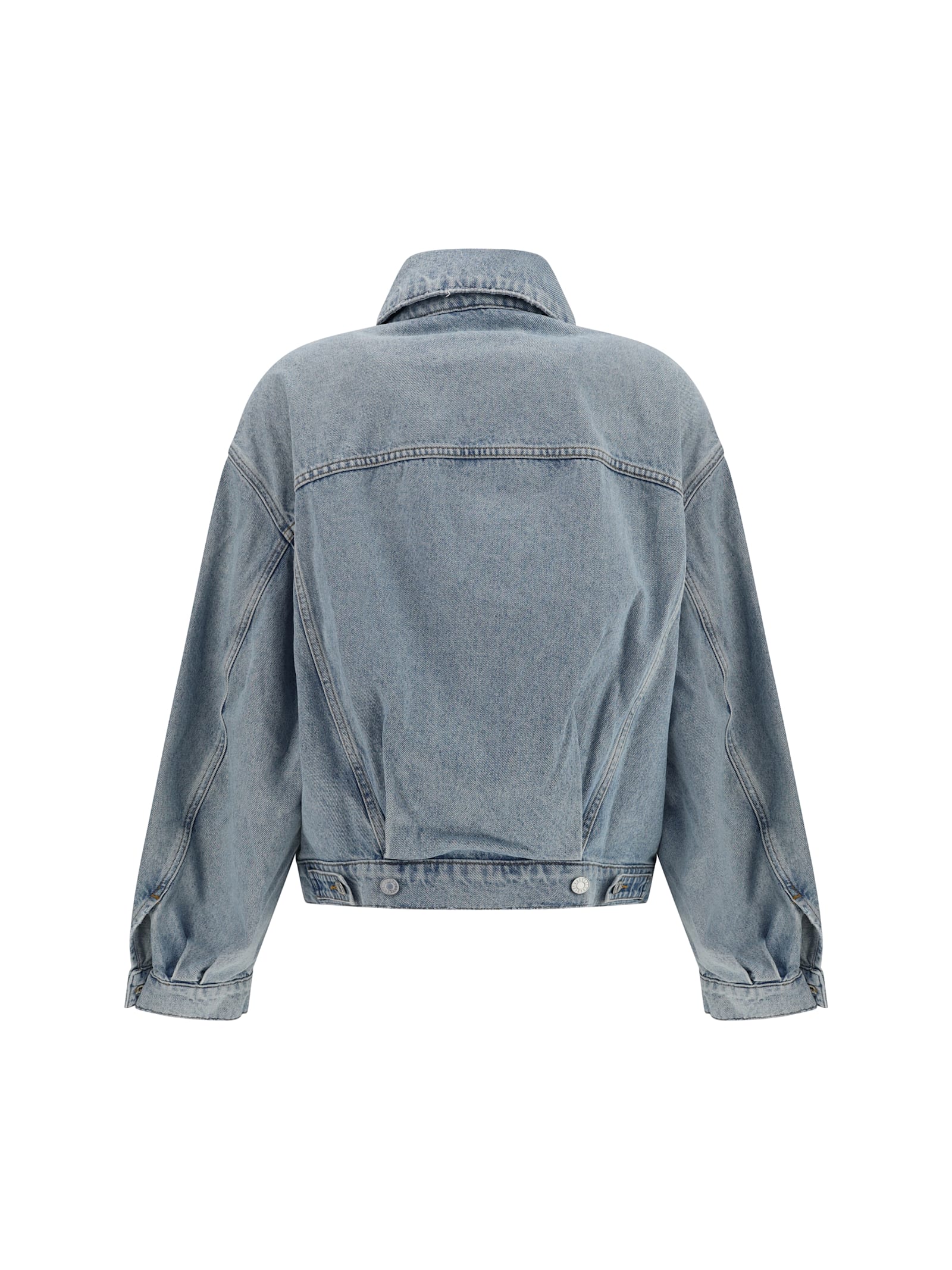 Agolde Denim Jacket With Patch Pockets In Soul