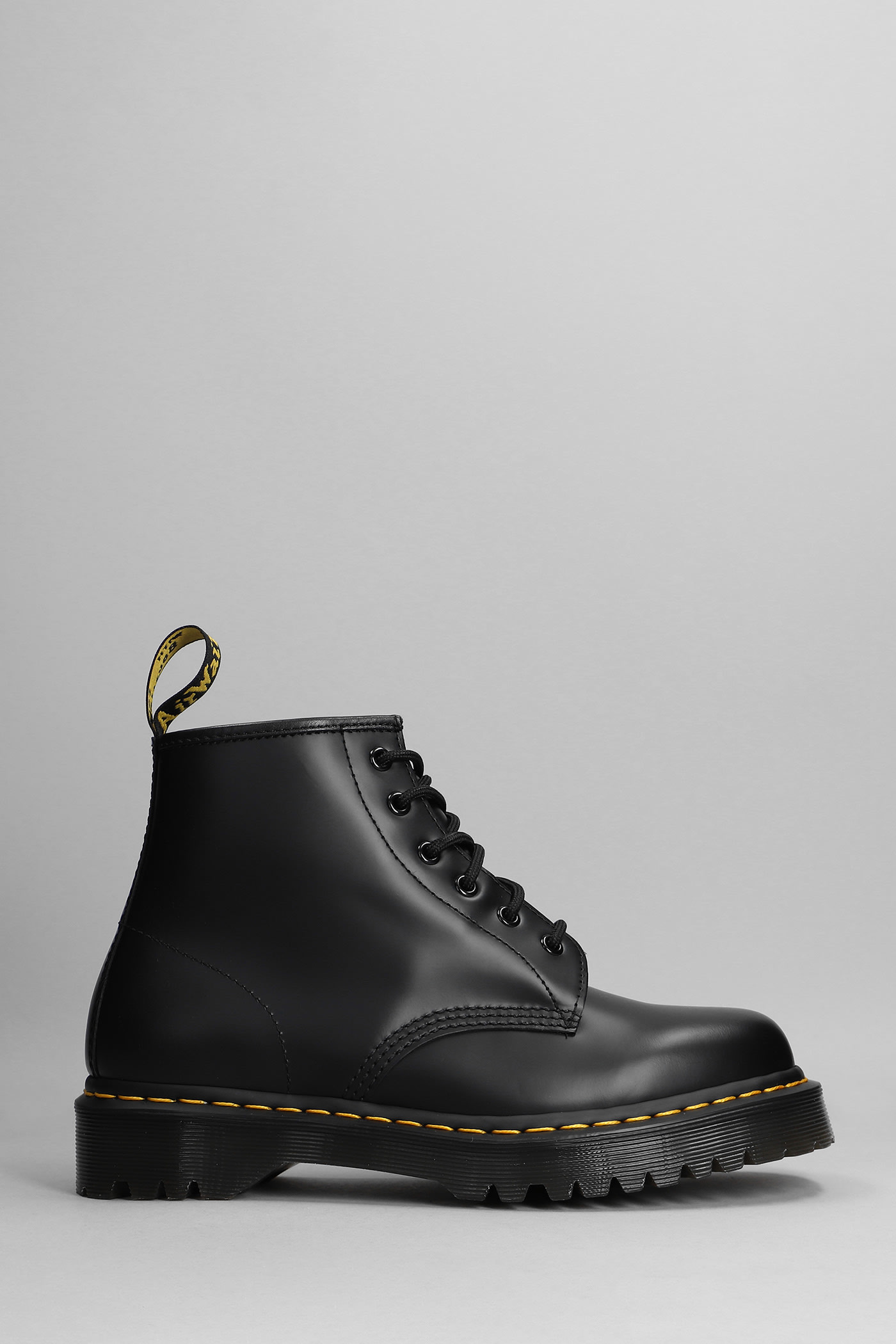 Dr. Martens 101 Bex Combat Boots In Black Leather
