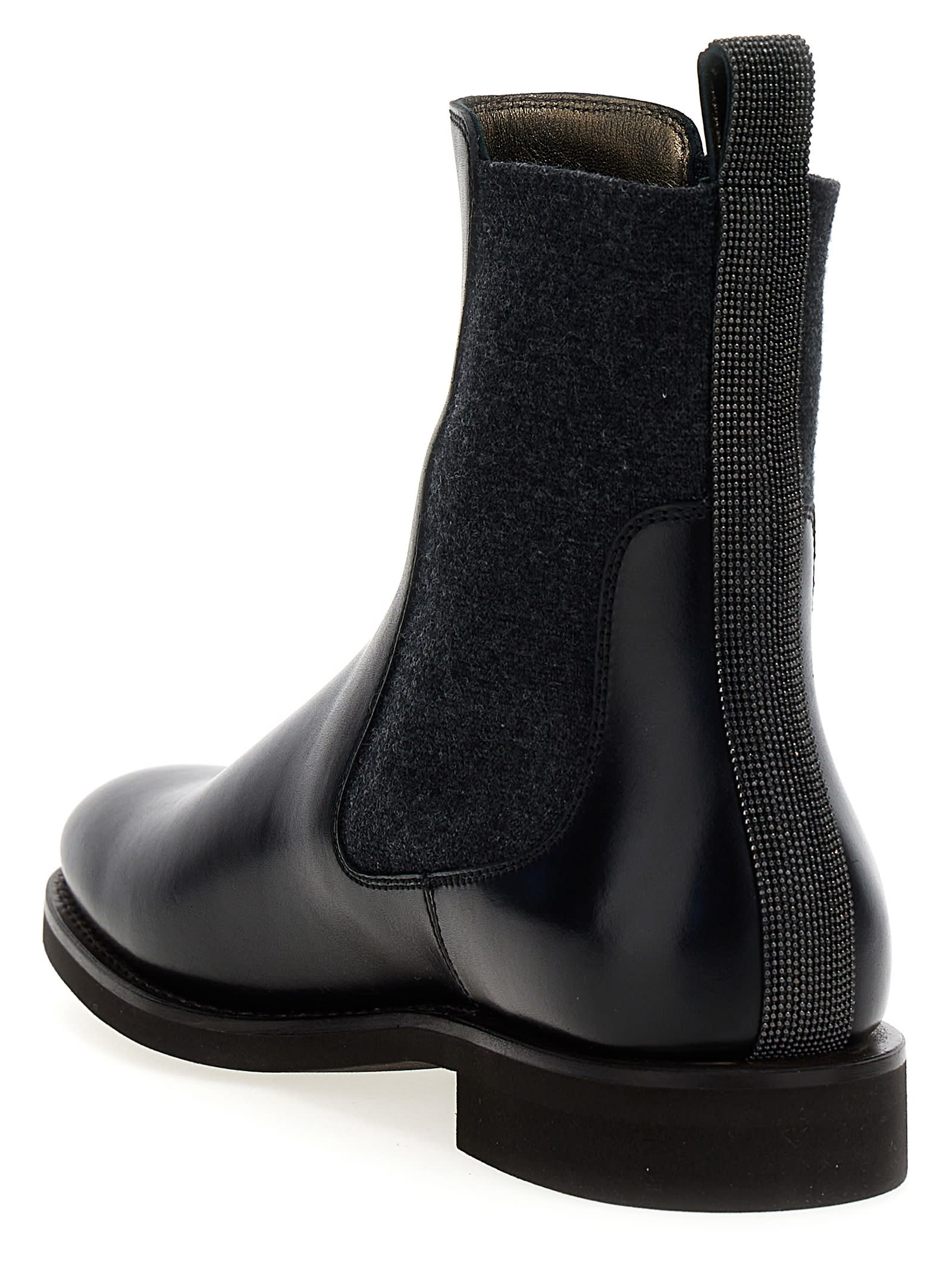 Shop Brunello Cucinelli Monile Ankle Boots In Black