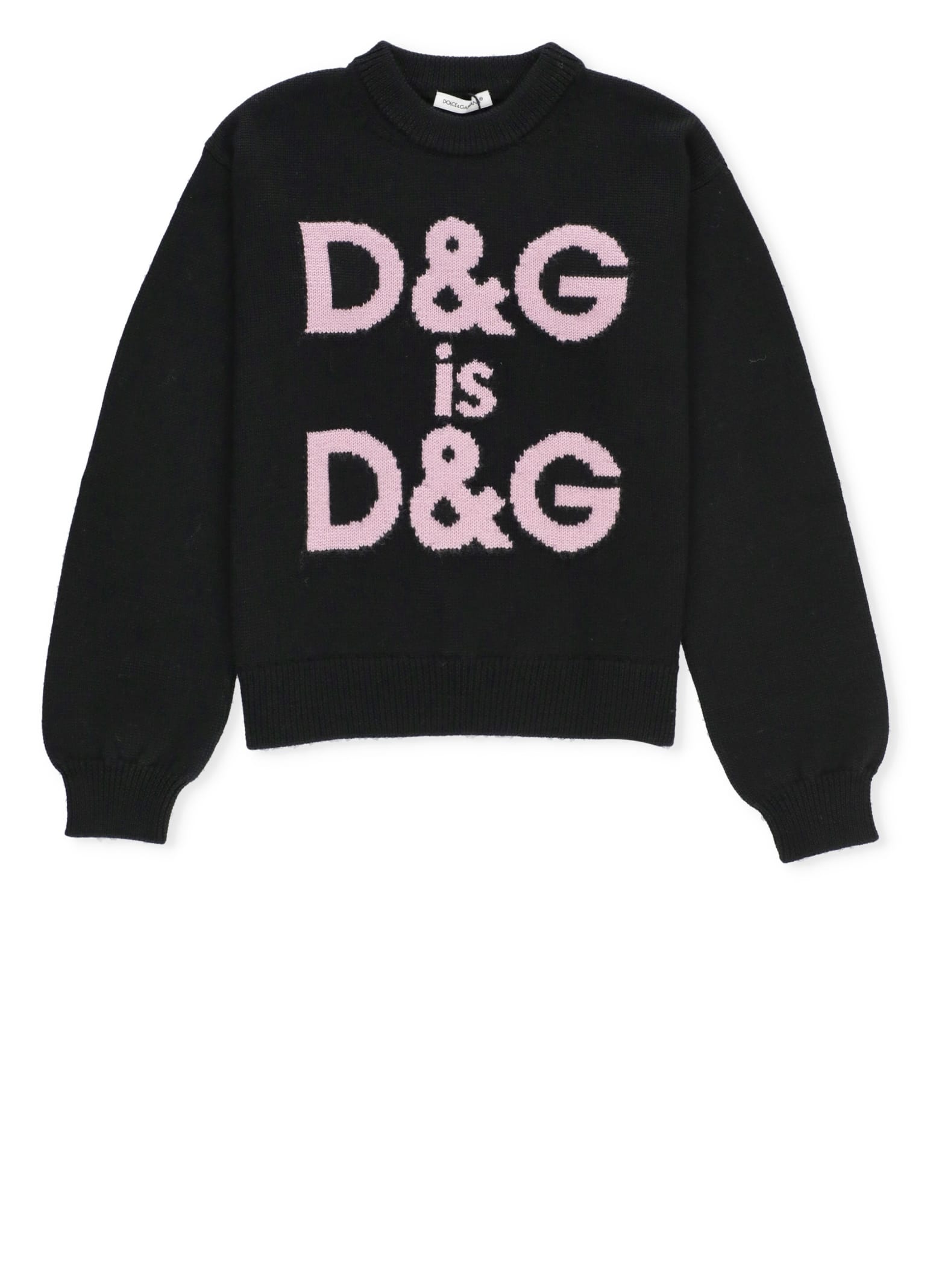 Dolce & Gabbana Kids' Wool Sweater In Black