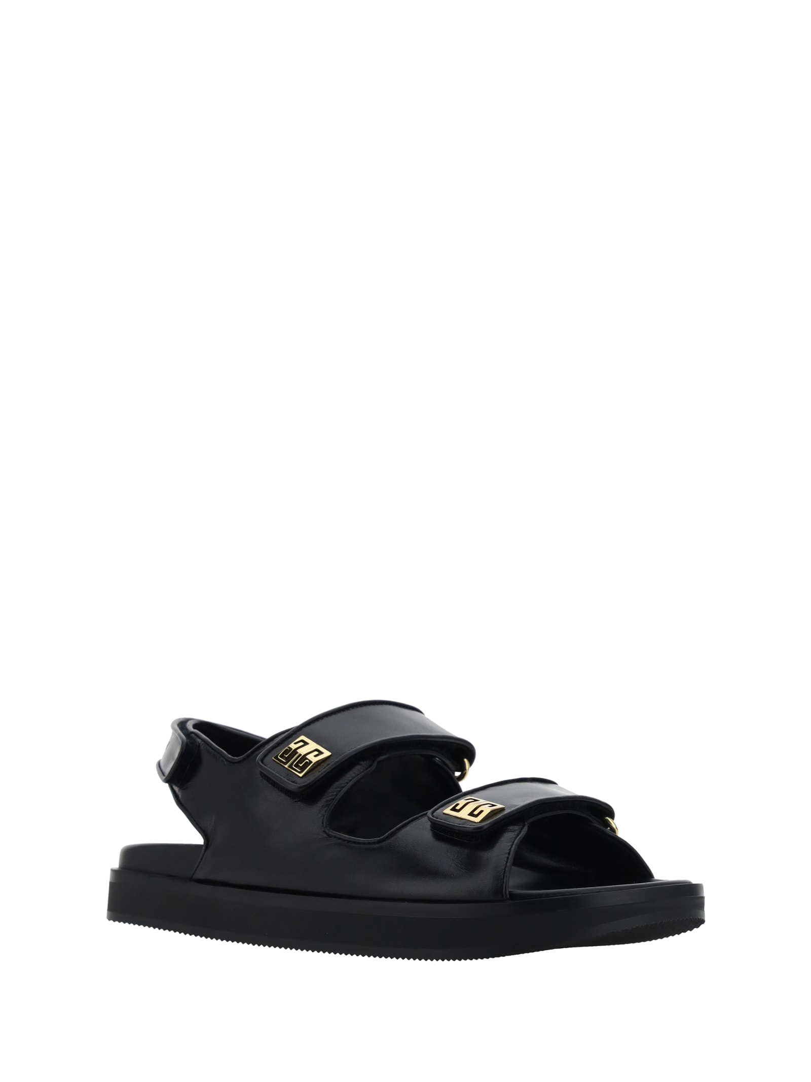 Shop Givenchy Strap Sandals In Black